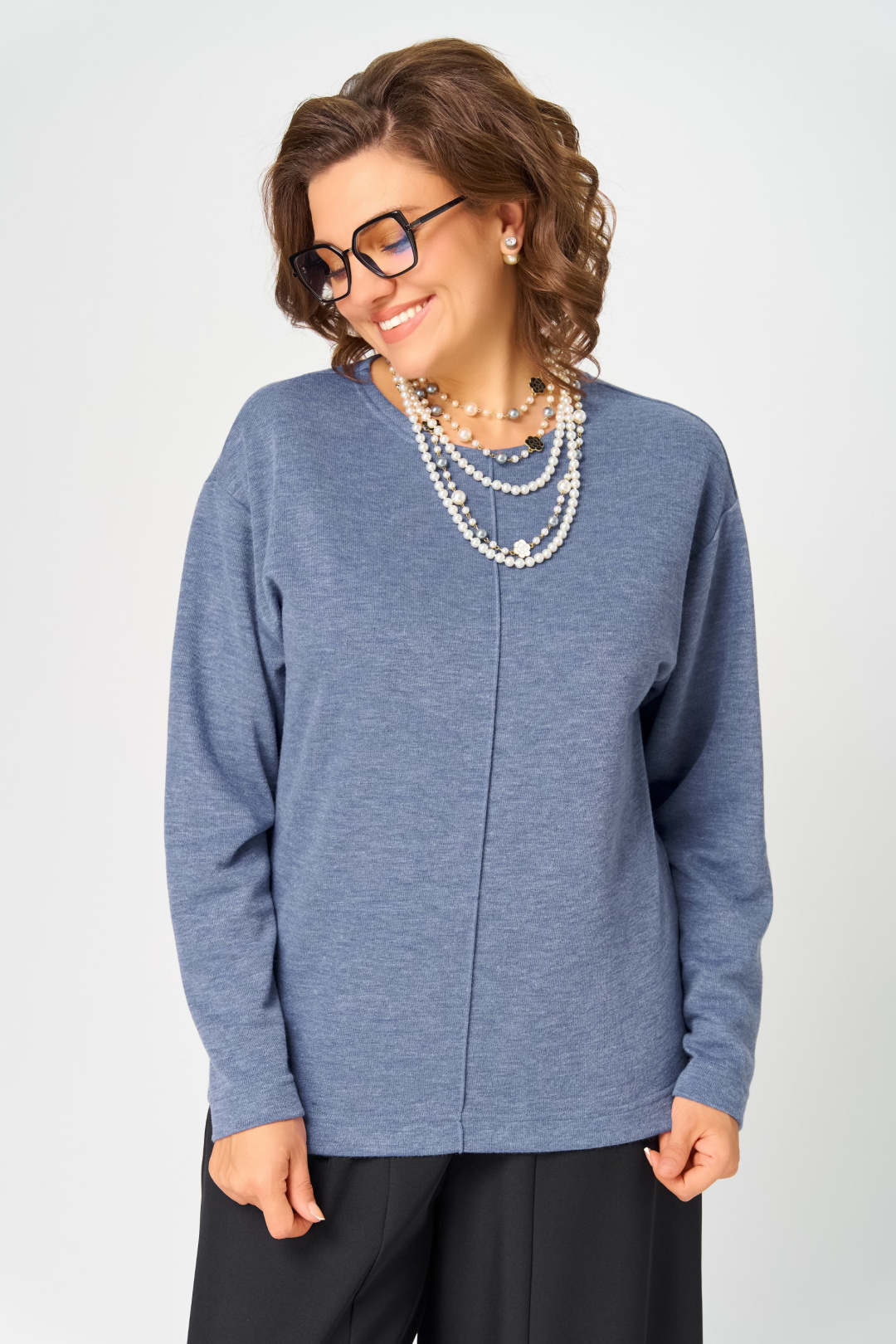 Джемпер BLISS 4234 стальной синий - фото 1