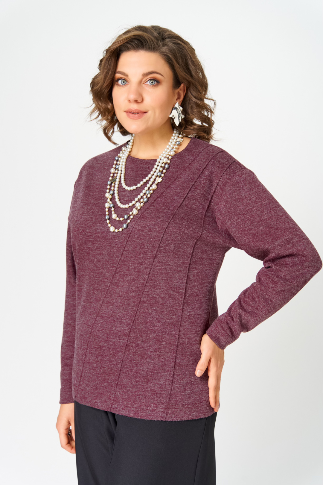 Джемпер BLISS 4235 бордовый - фото 3