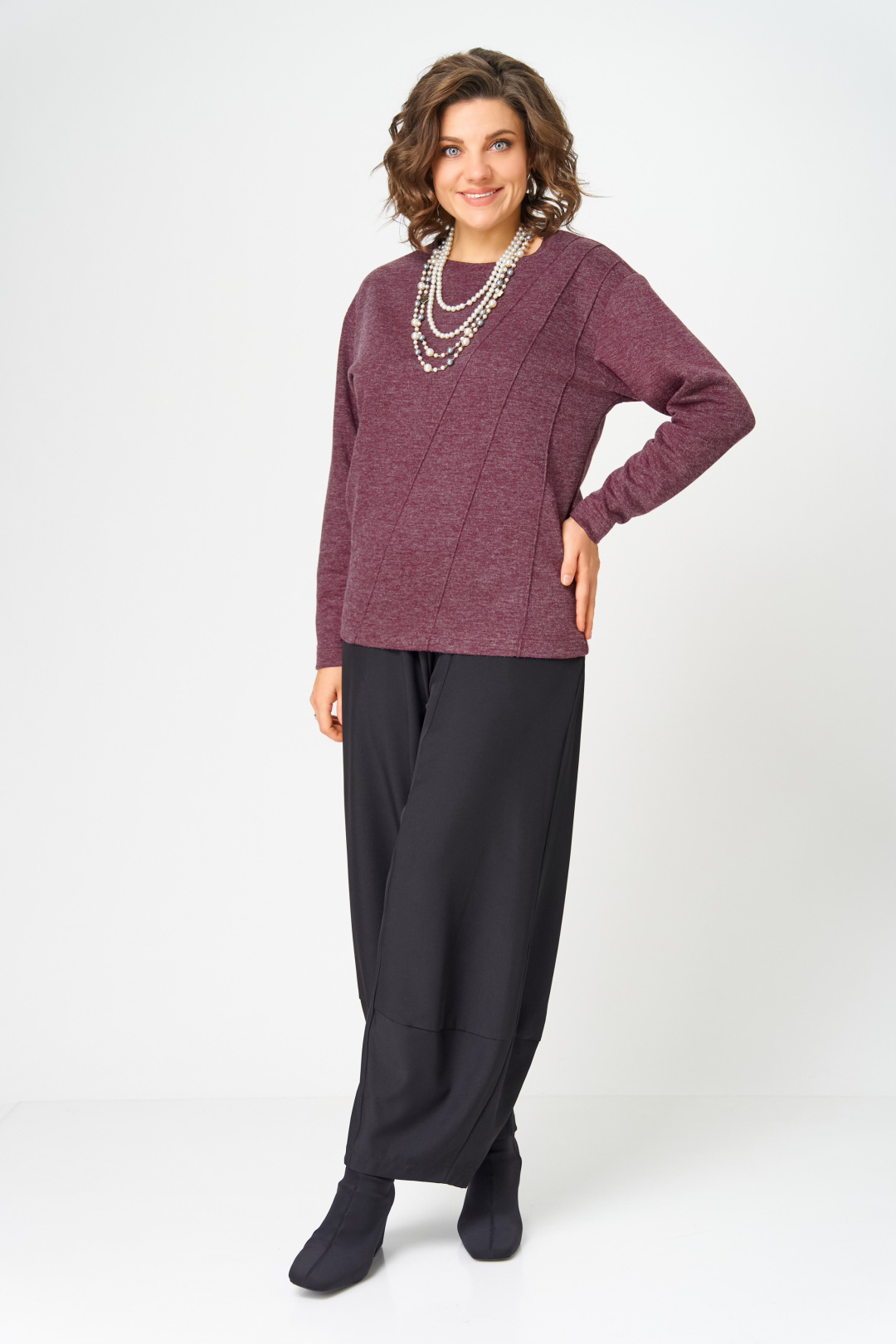 Джемпер BLISS 4235 бордовый - фото 4