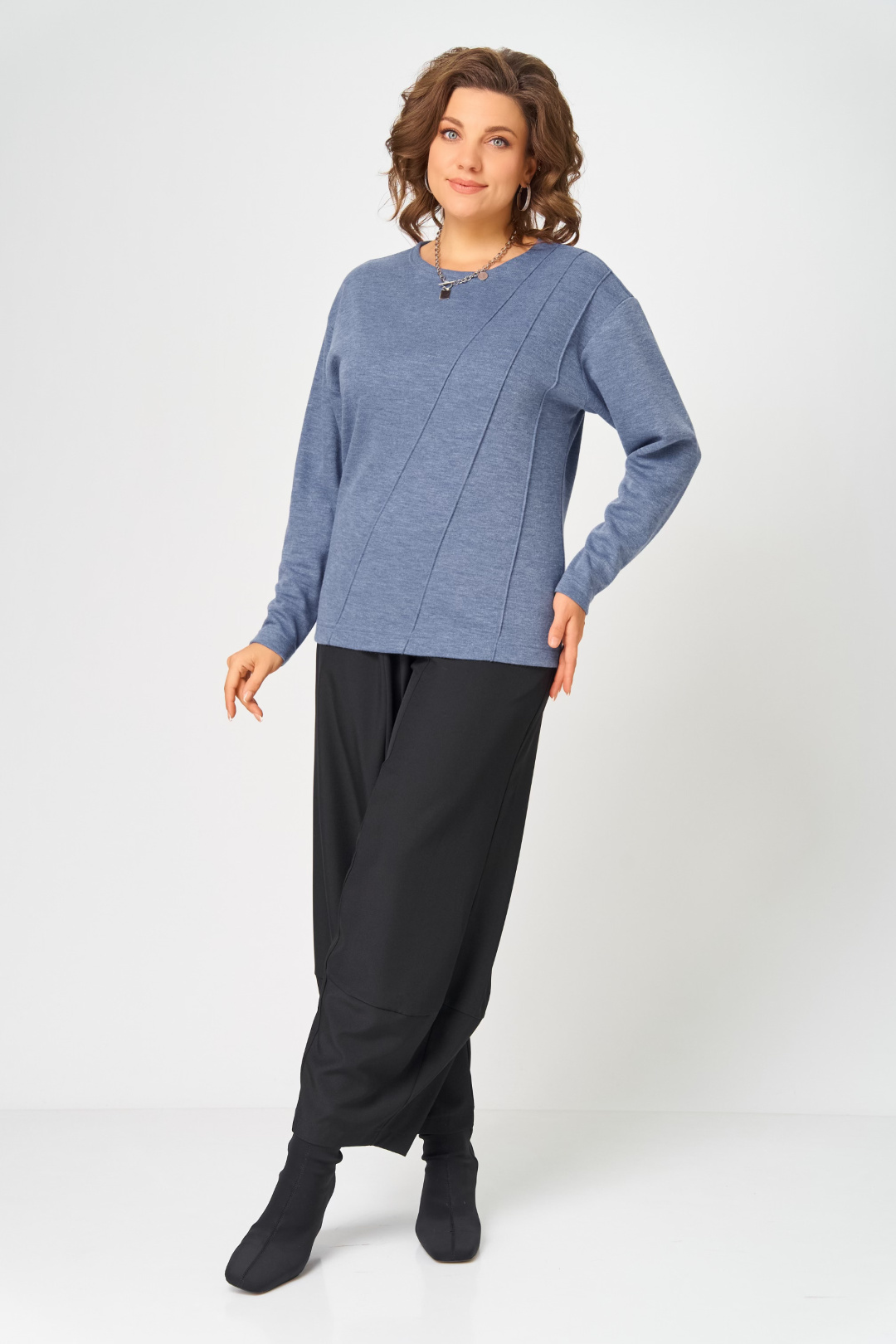 Джемпер BLISS 4235 стальной синий - фото 3