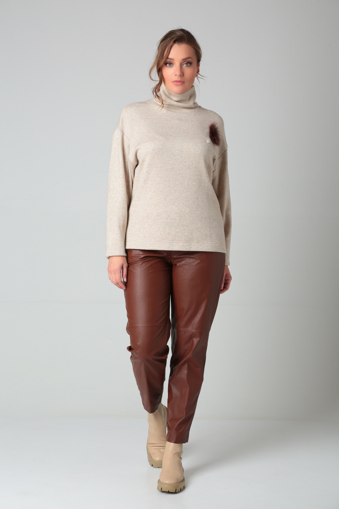 Джемпер BLISS 8047 бежевый - фото 1