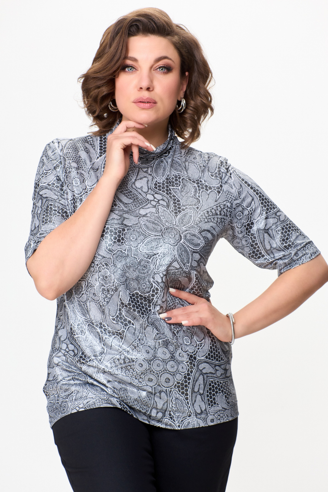 Джемпер BLISS 8092 серый/серебро - фото 1