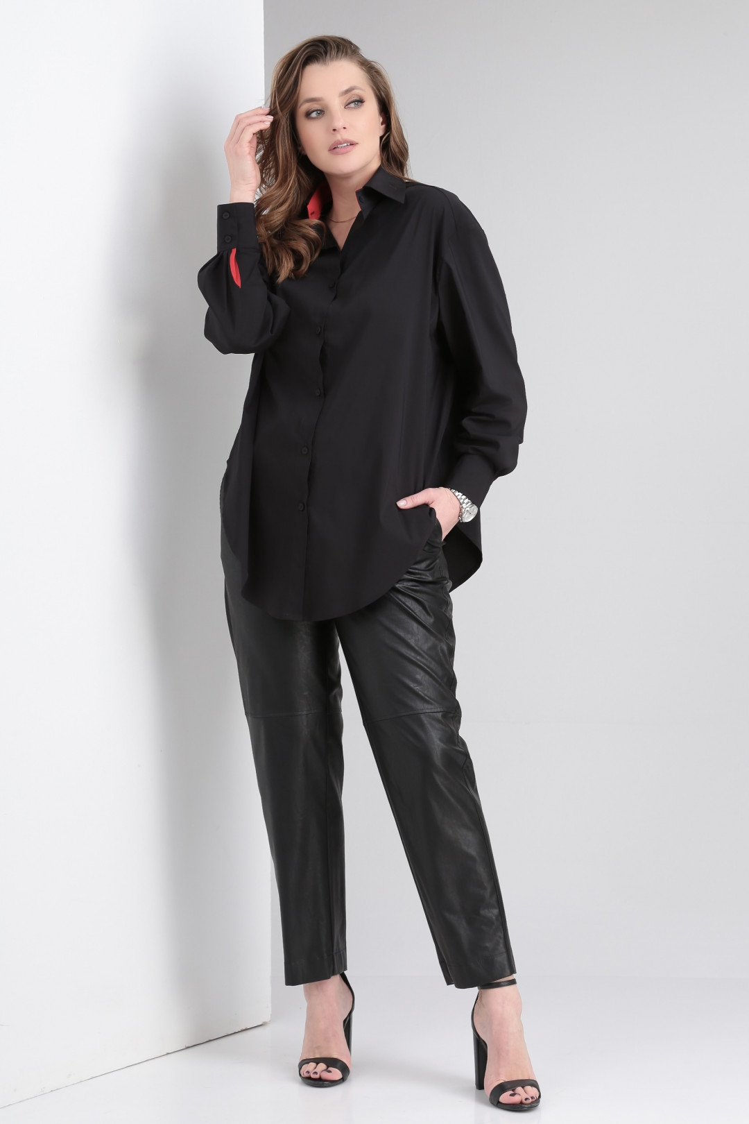 Рубашка KODAK BLISS 8315 черный+красный - фото 3