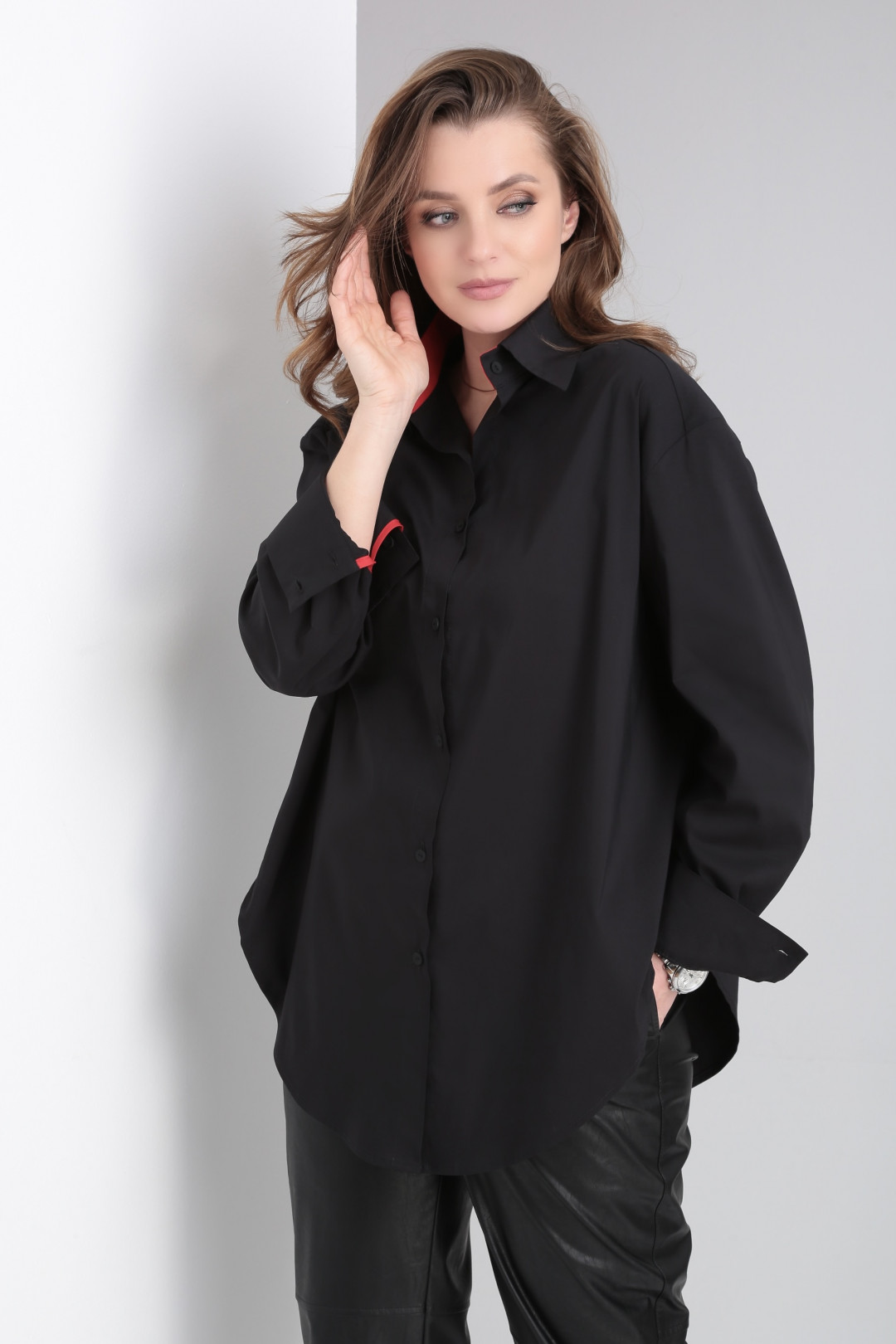 Рубашка KODAK BLISS 8315 черный+красный - фото 6