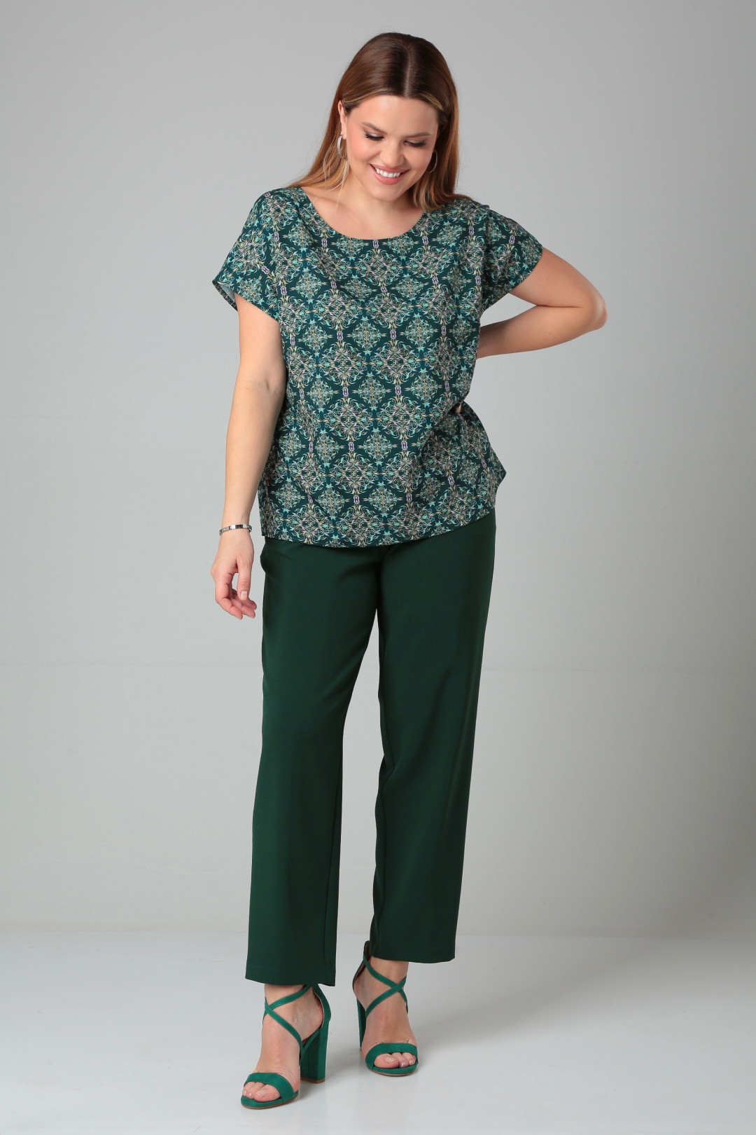 Блузка CAMILE BLISS 8700 изумруд - фото 2