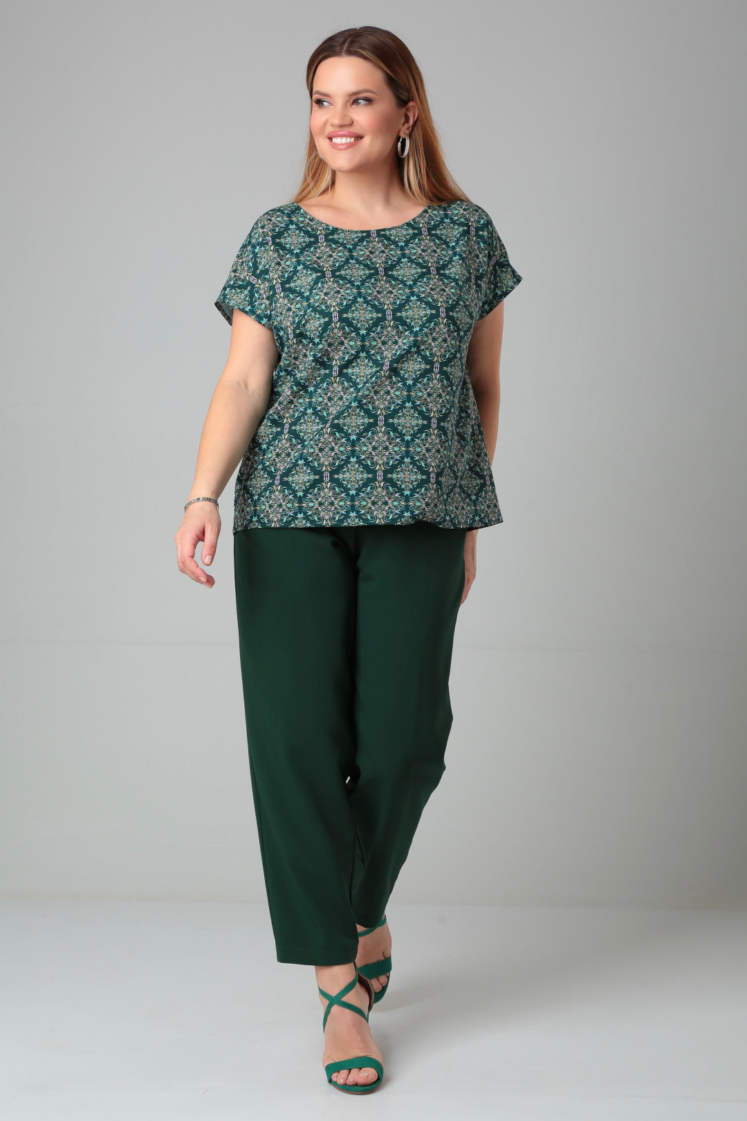 Блузка CAMILE BLISS 8700 изумруд - фото 3