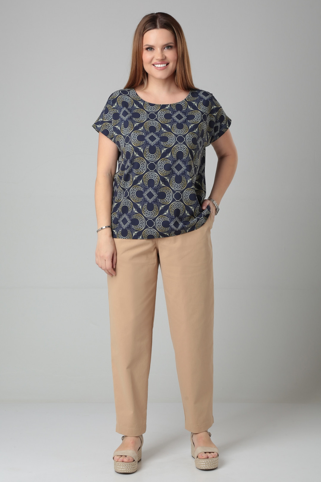 Блузка CAMILE BLISS 8700 синий - фото 2