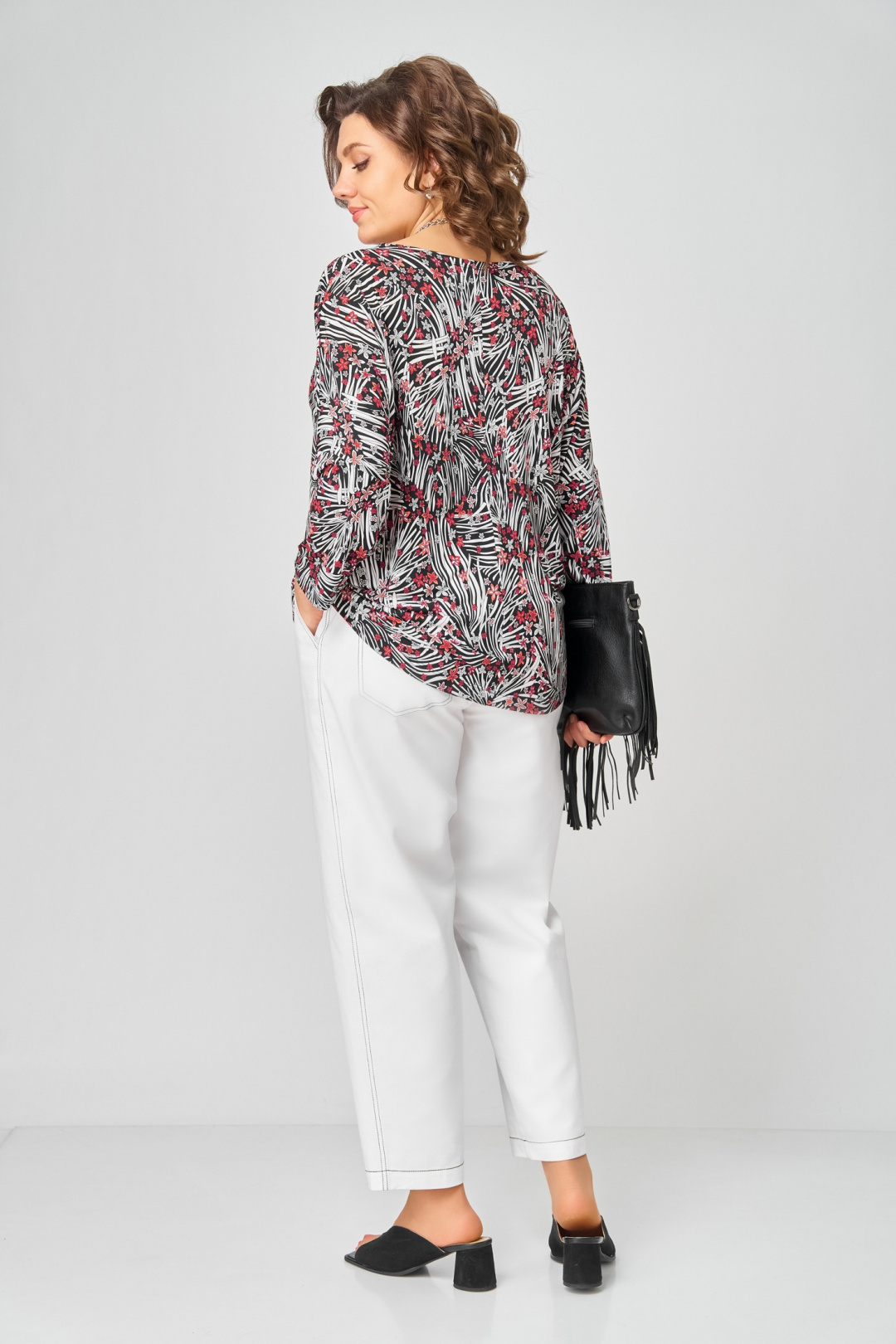 Джемпер BLISS 9402 белый + красный - фото 4