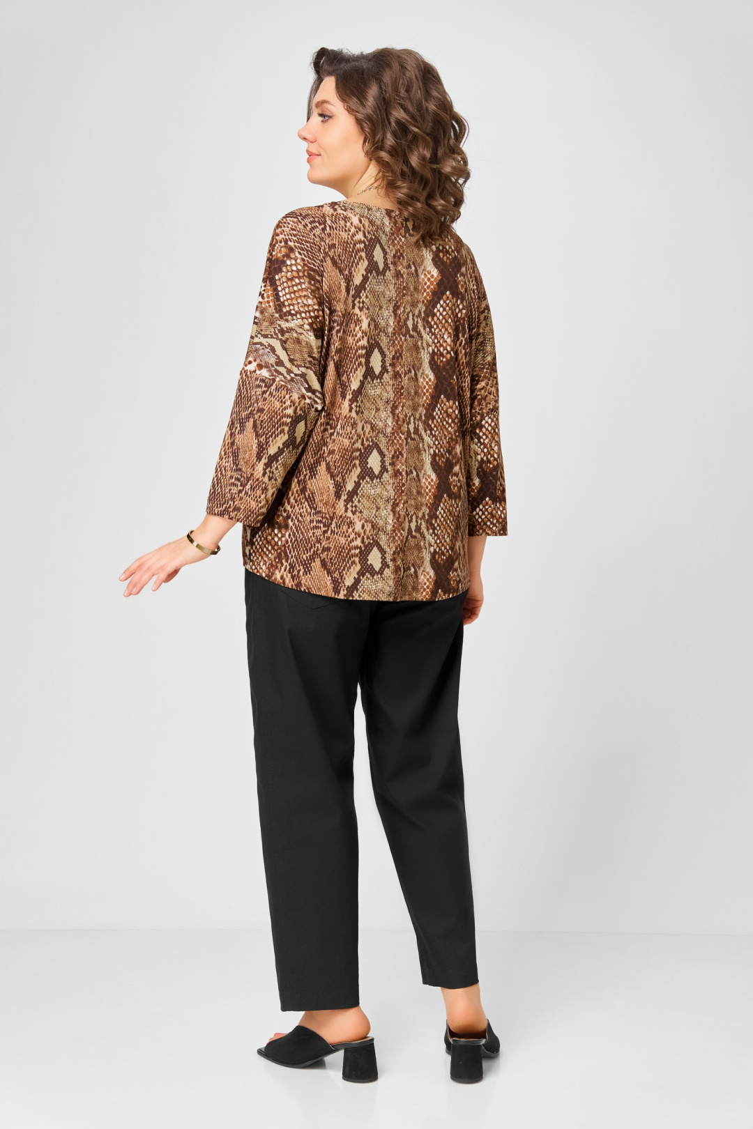 Джемпер BLISS 9402 коричневый змеиный - фото 4