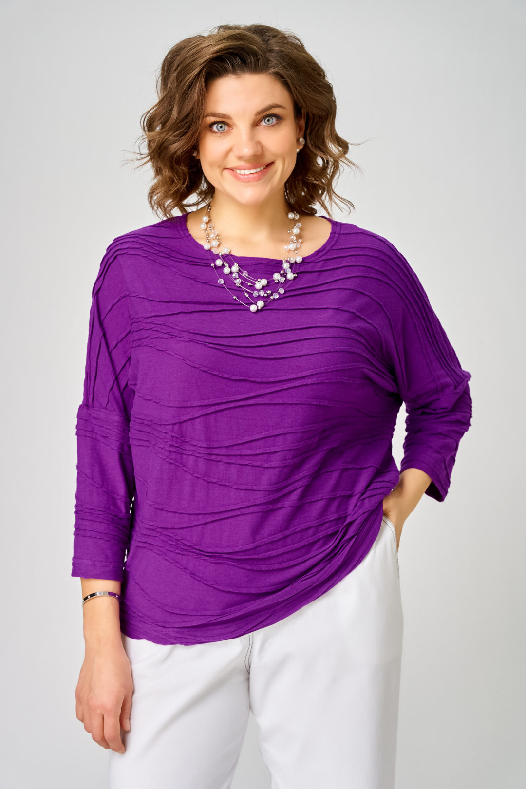 Джемпер BLISS 9404 фиолетовый - фото 1