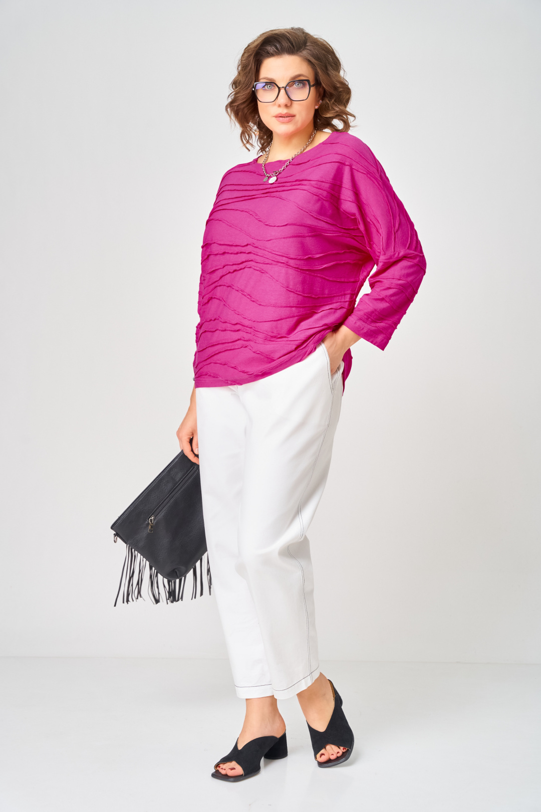 Джемпер BLISS 9404 фуксия - фото 3