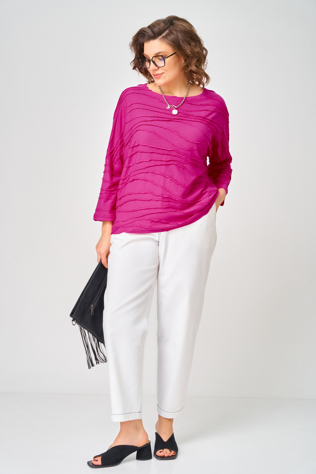 Джемпер BLISS 9404 фуксия - фото 6