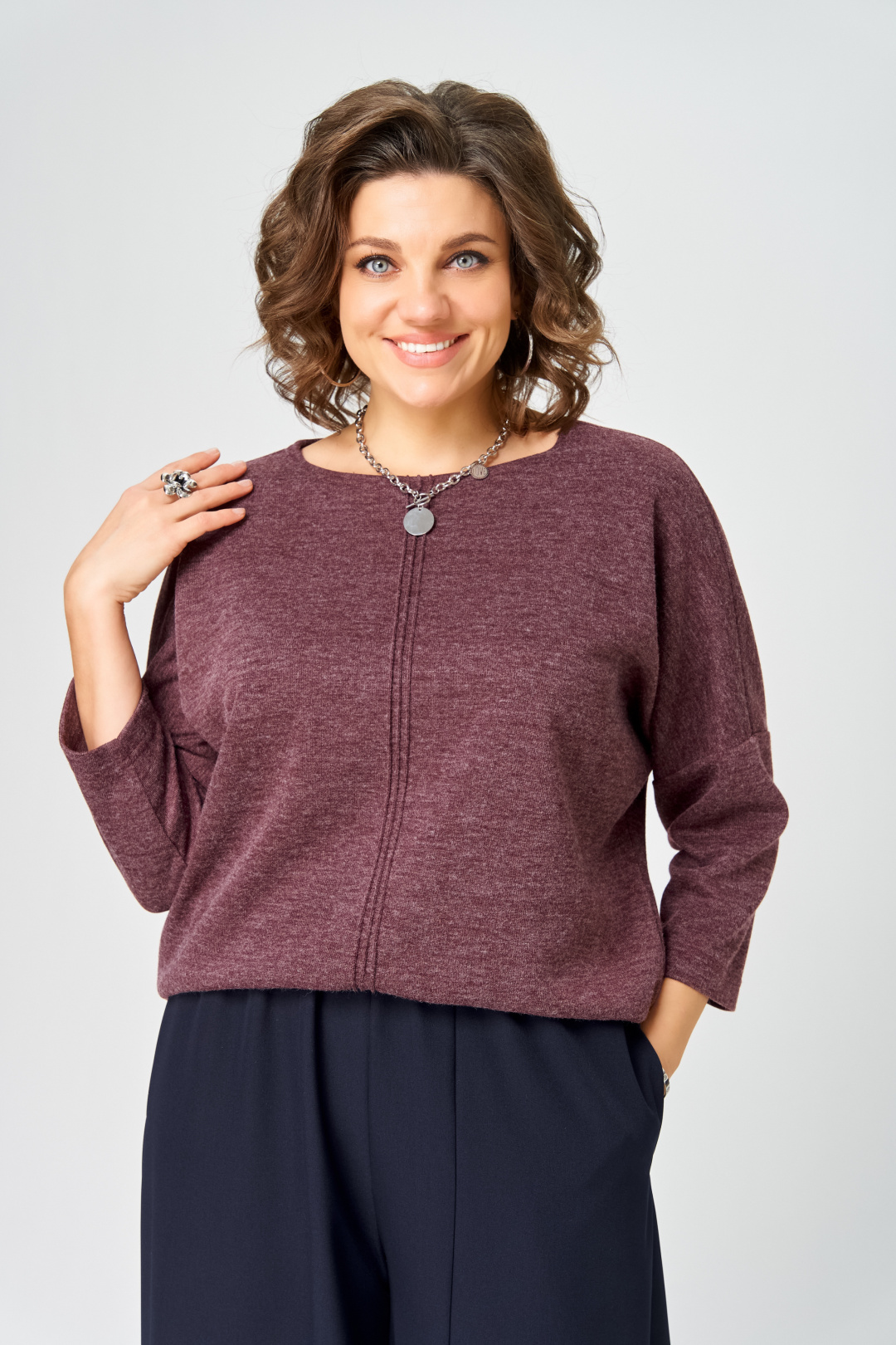 Джемпер BLISS 9500 бордовый - фото 3