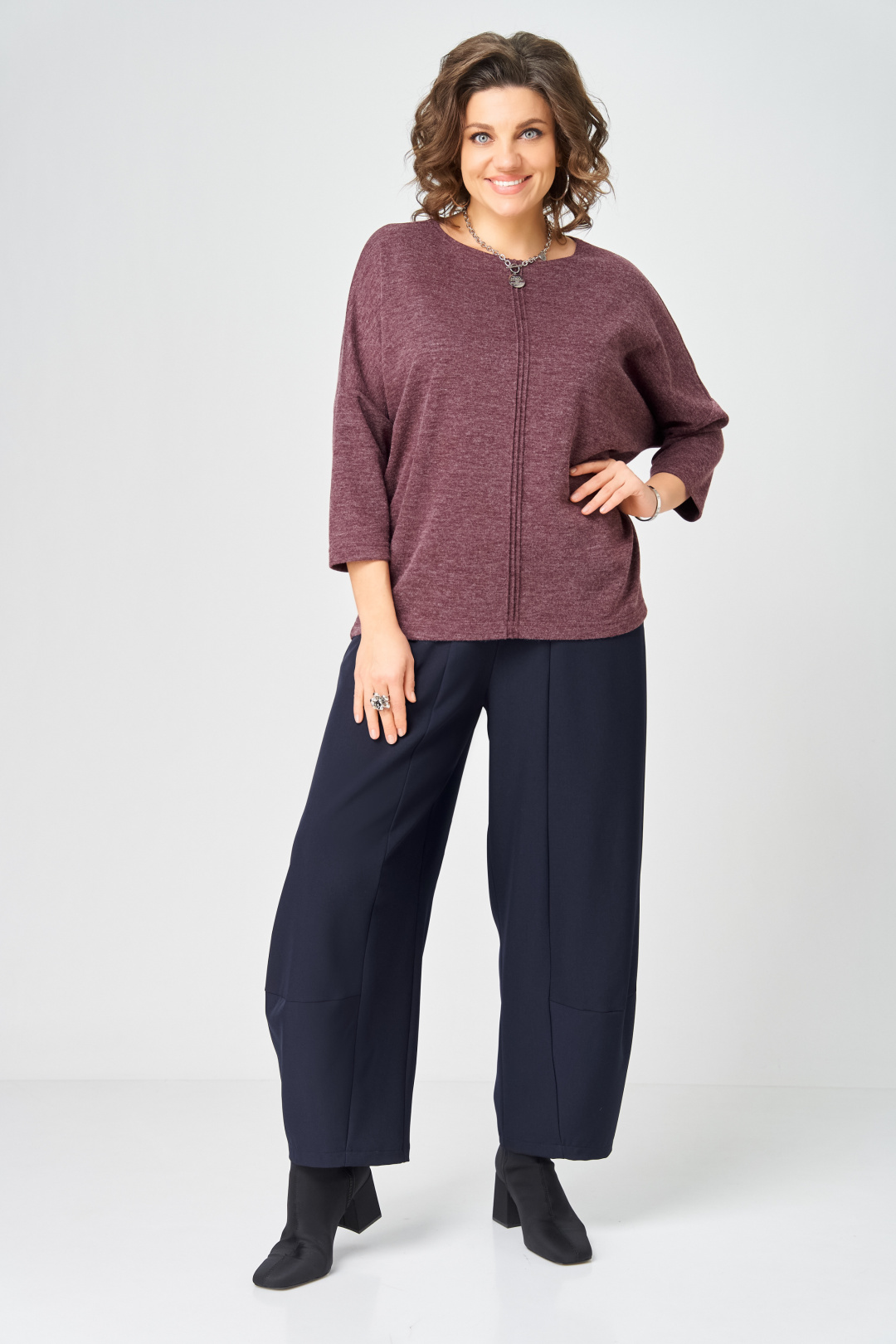 Джемпер BLISS 9500 бордовый - фото 6