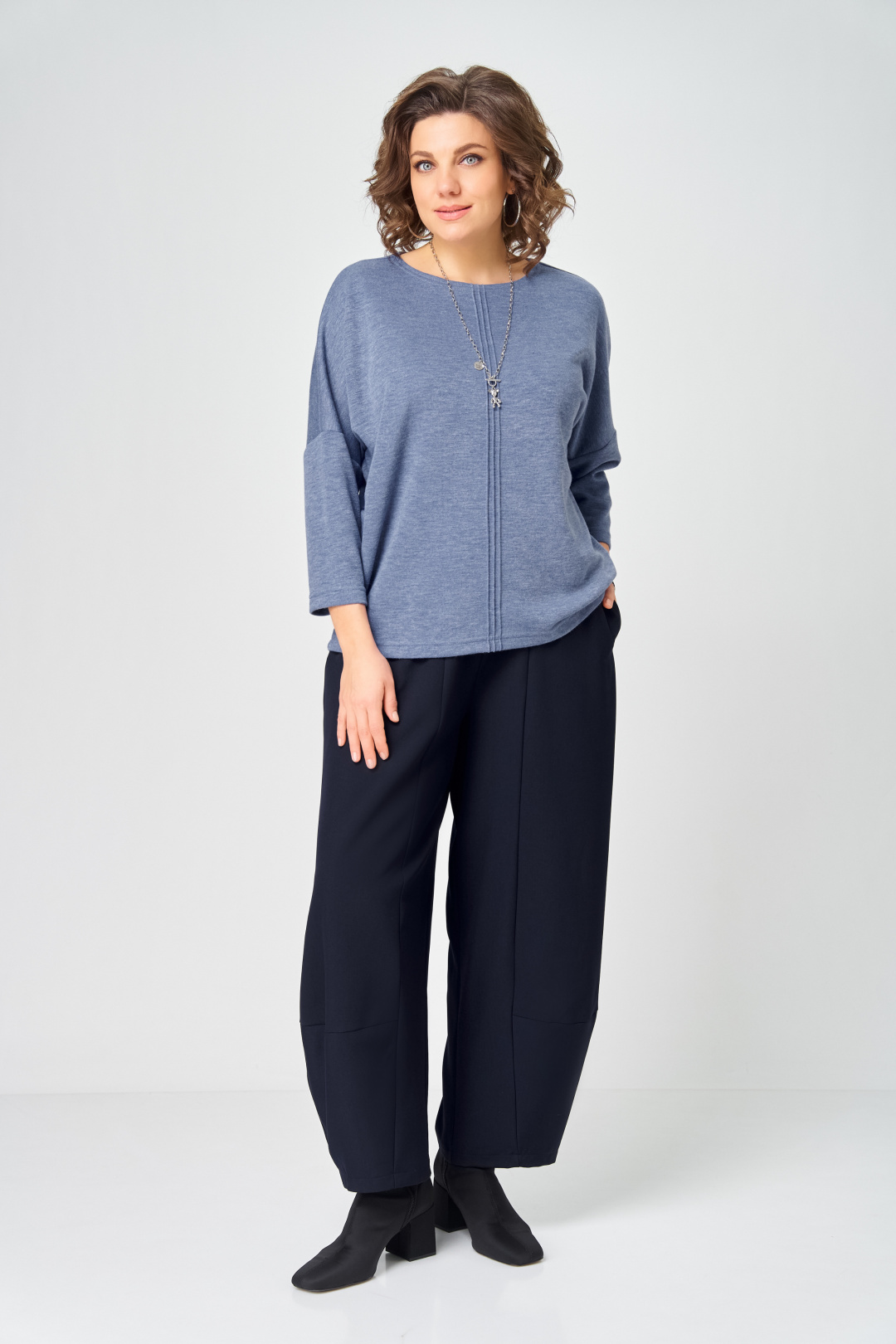 Джемпер BLISS 9500 стальной синий - фото 3