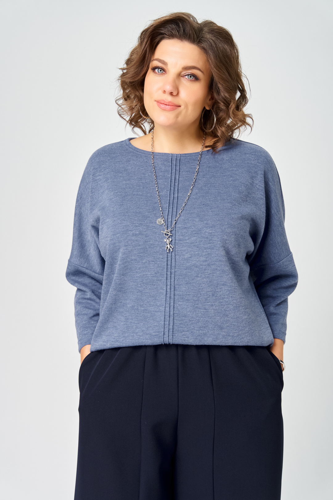 Джемпер BLISS 9500 стальной синий - фото 4