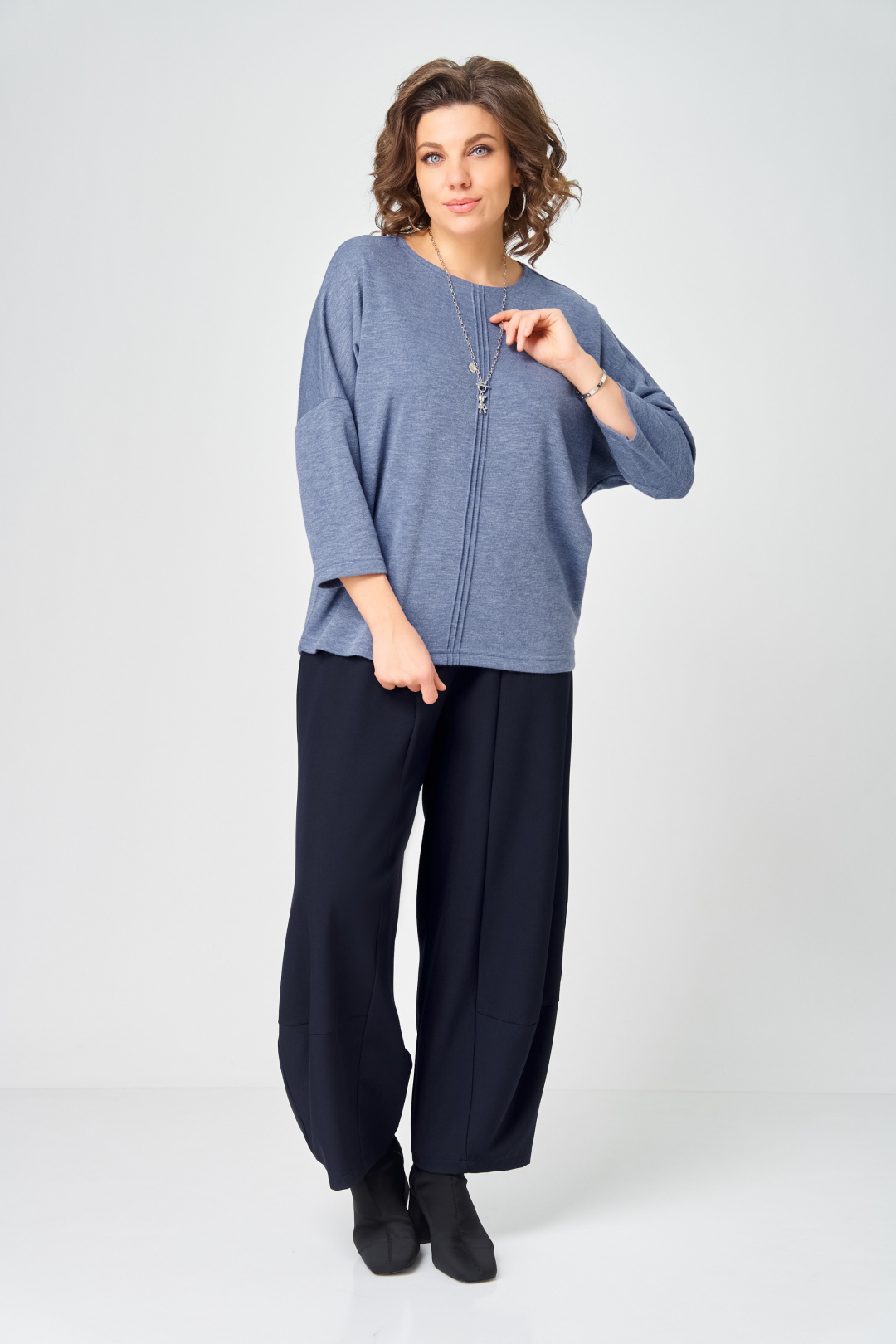 Джемпер BLISS 9500 стальной синий - фото 5