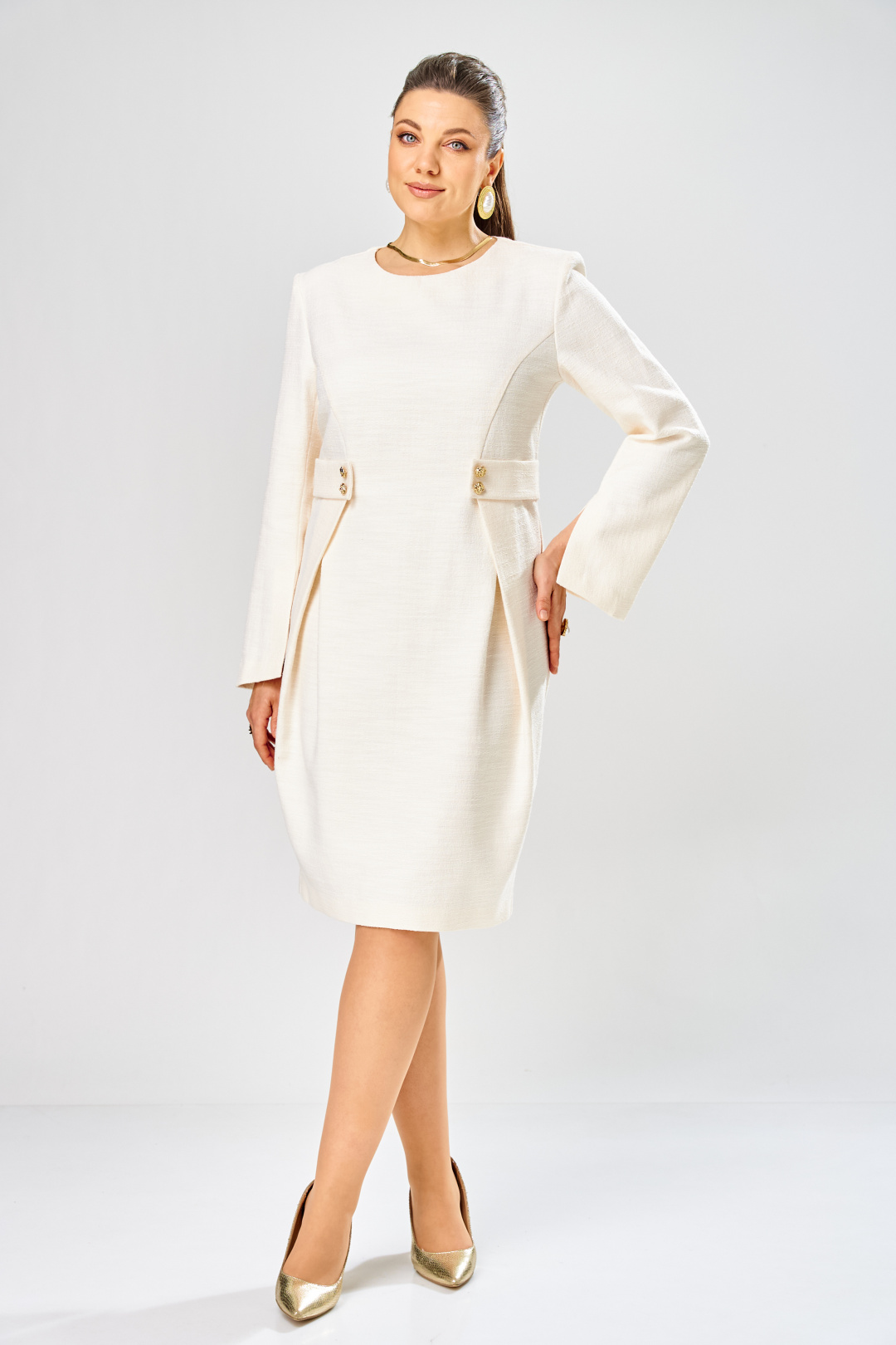 Платье BonnaImage 1018/1 молочный - фото 1