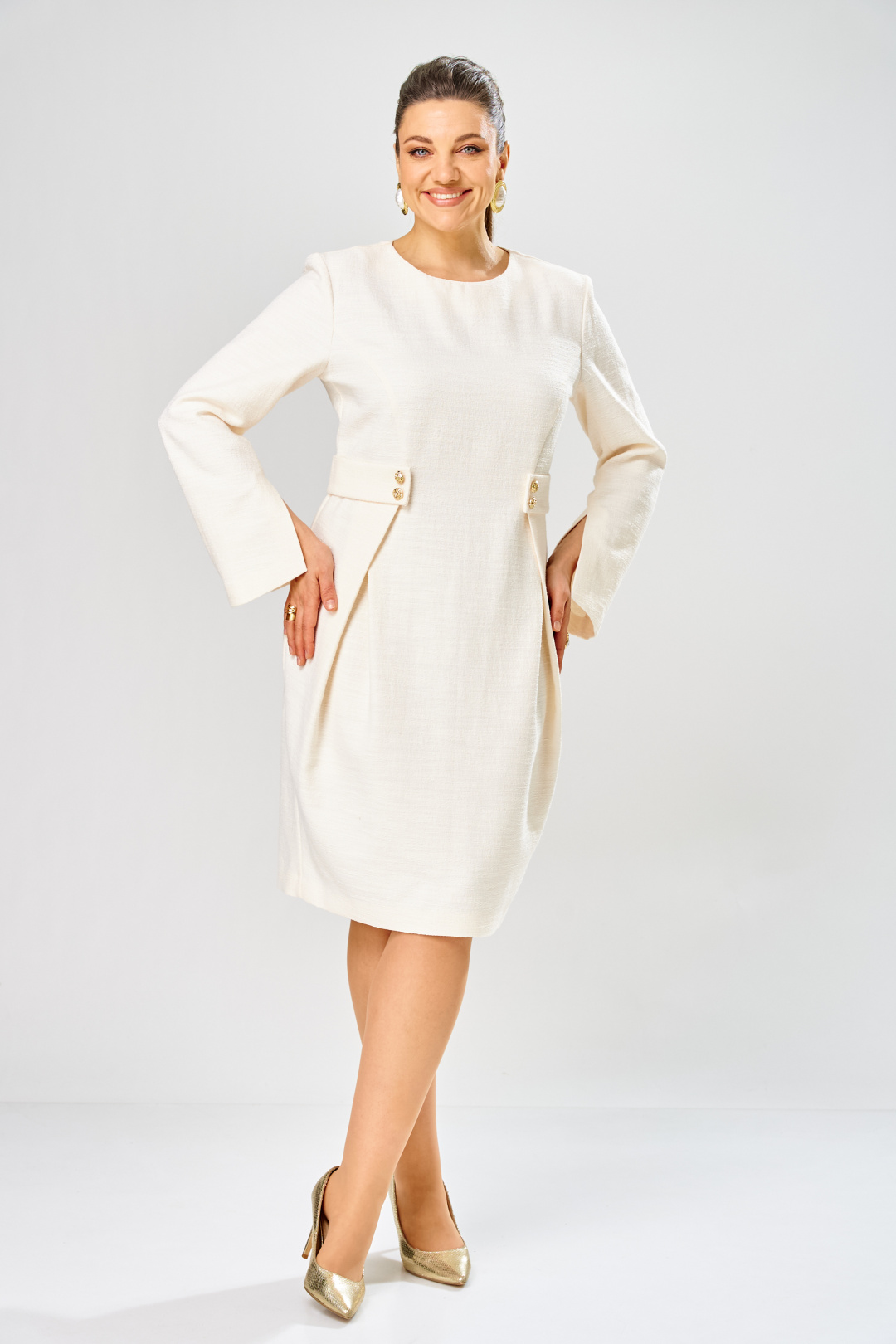 Платье BonnaImage 1018/1 молочный - фото 2