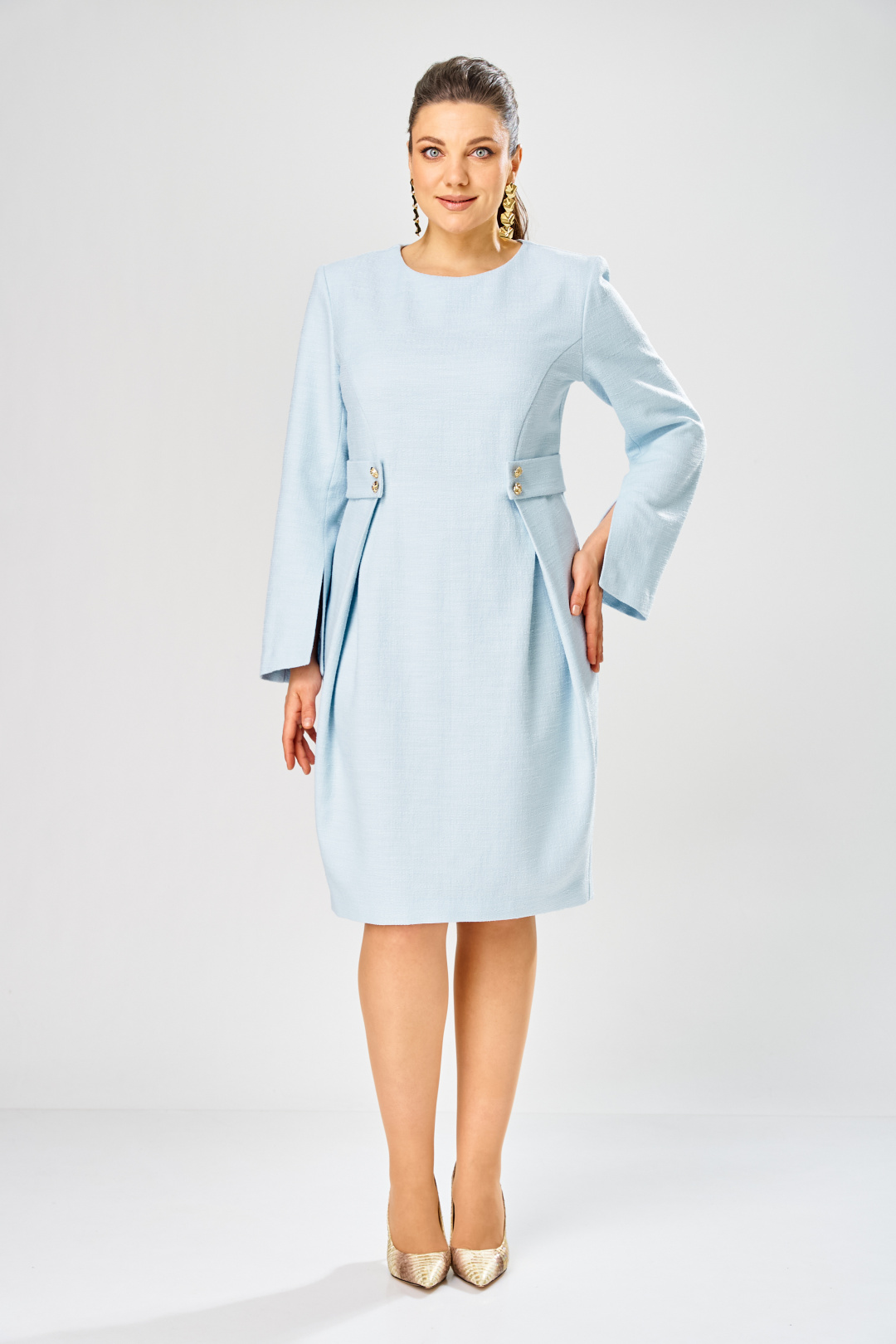 Платье BonnaImage 1018/2 голубой - фото 5