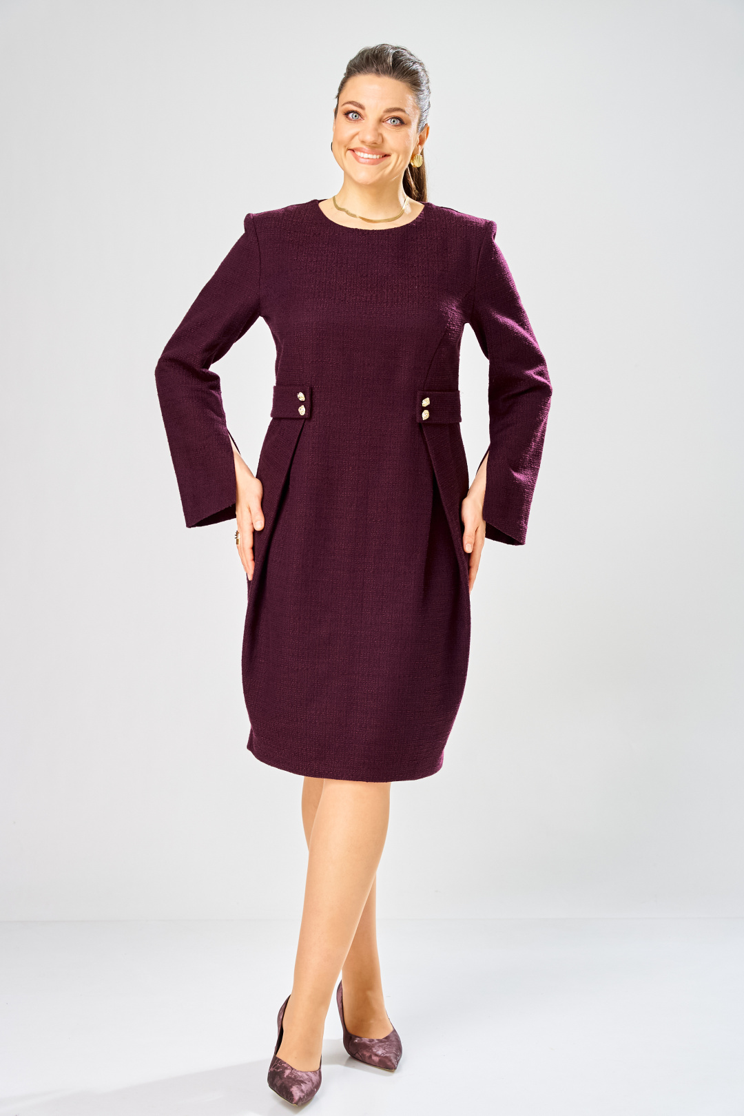 Платье BonnaImage 1018/3 фиолетовый - фото 1