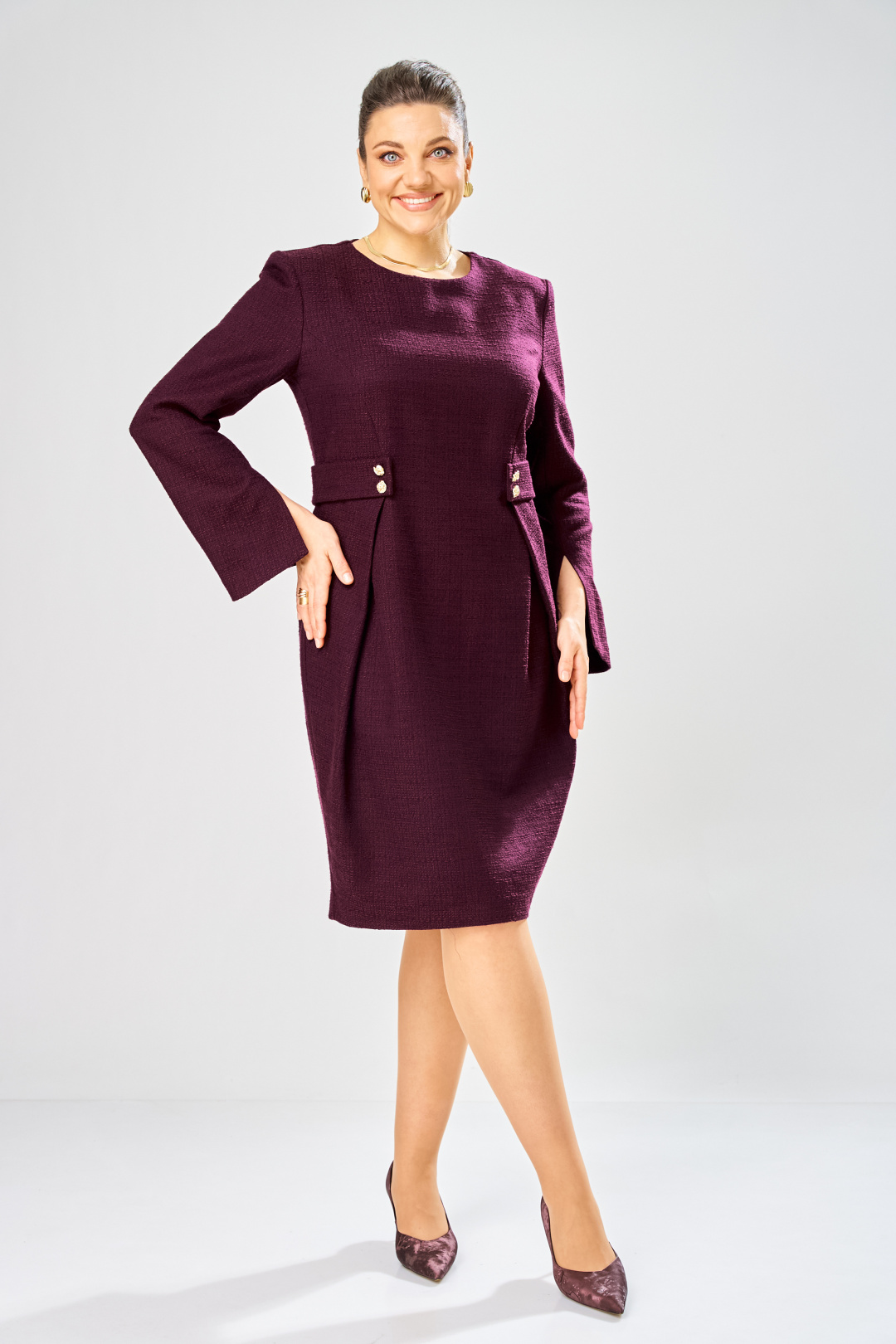 Платье BonnaImage 1018/3 фиолетовый - фото 3