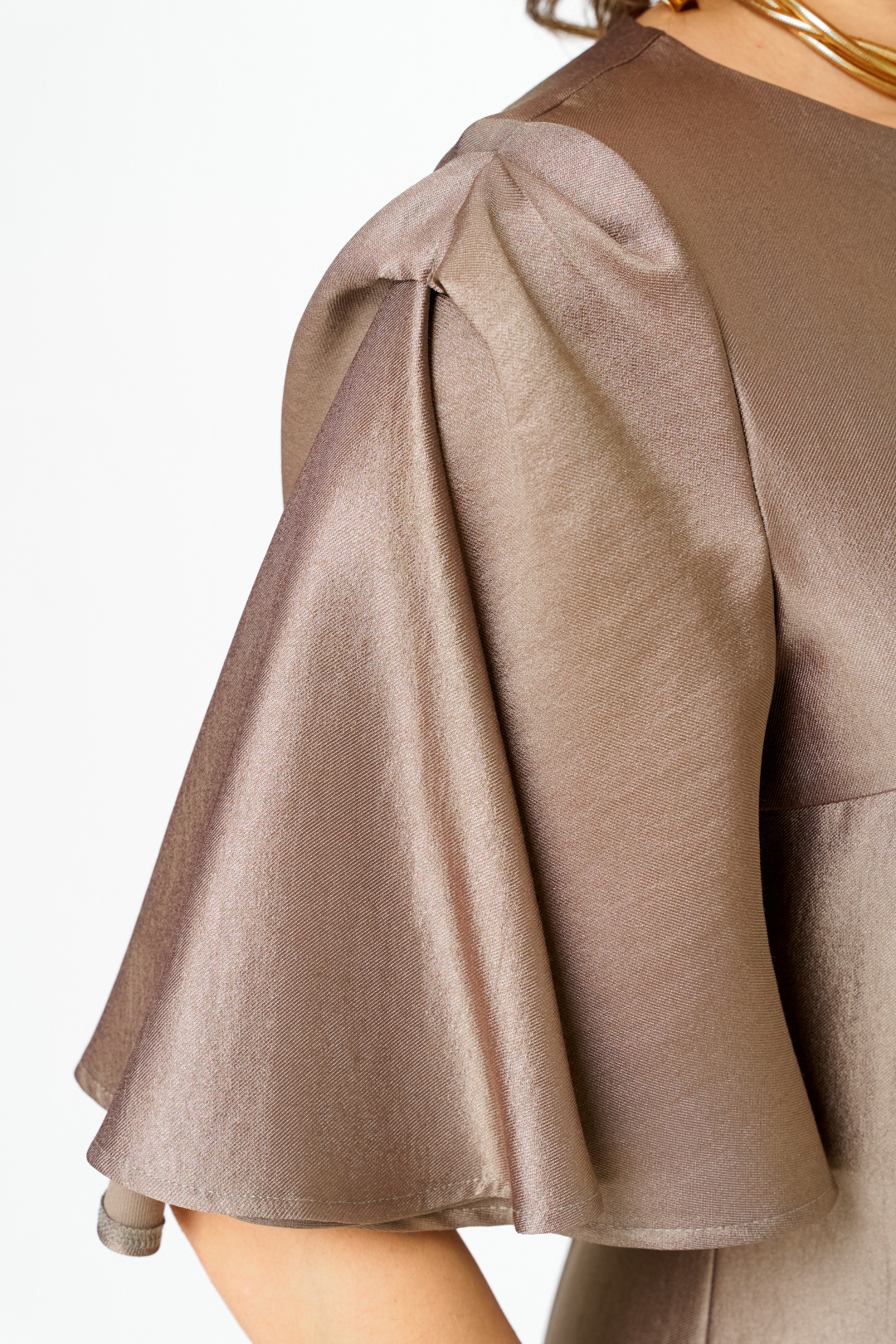 Платье BonnaImage 1019/1 бежевый - фото 4