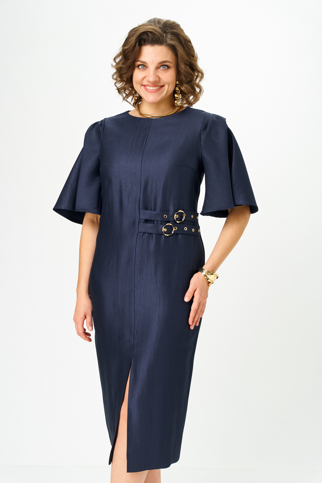 Платье BonnaImage 1019/3 синий - фото 4