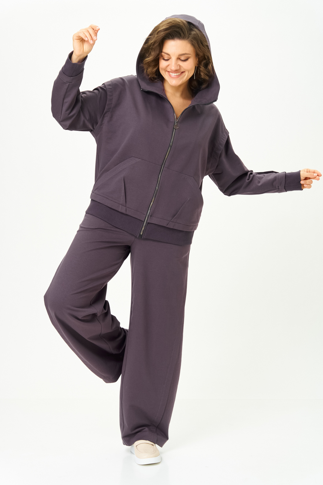 Костюм BonnaImage 1023 серо-фиолетовый - фото 1