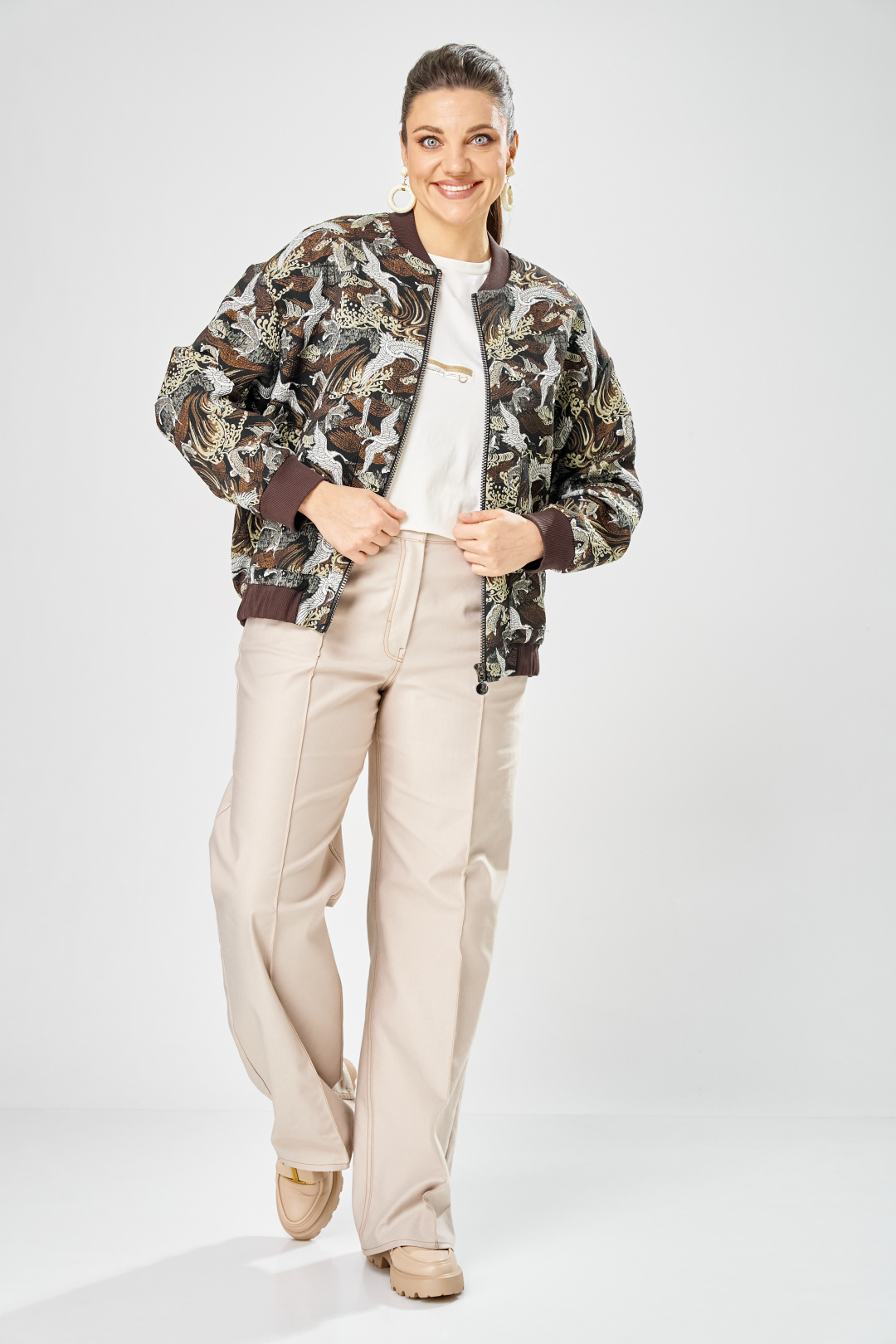 Жакет BonnaImage 1025/2 коричневый - фото 3