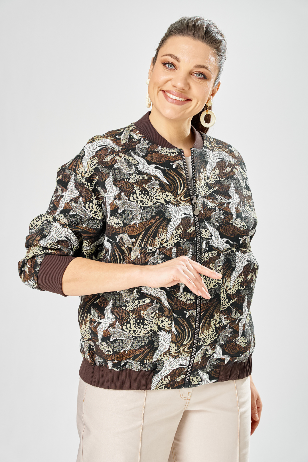 Жакет BonnaImage 1025/2 коричневый - фото 4