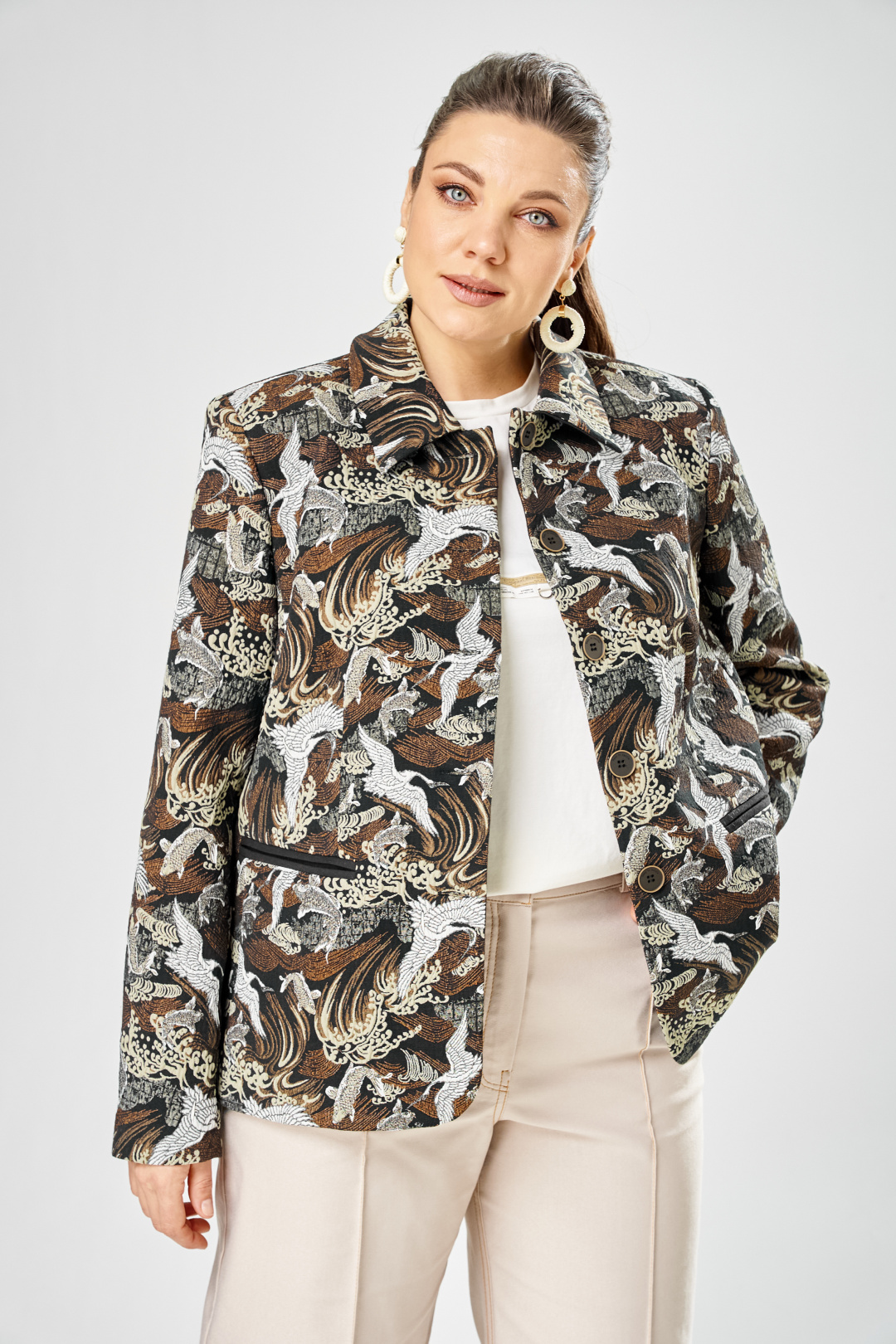 Жакет BonnaImage 1026/2 коричневый - фото 6