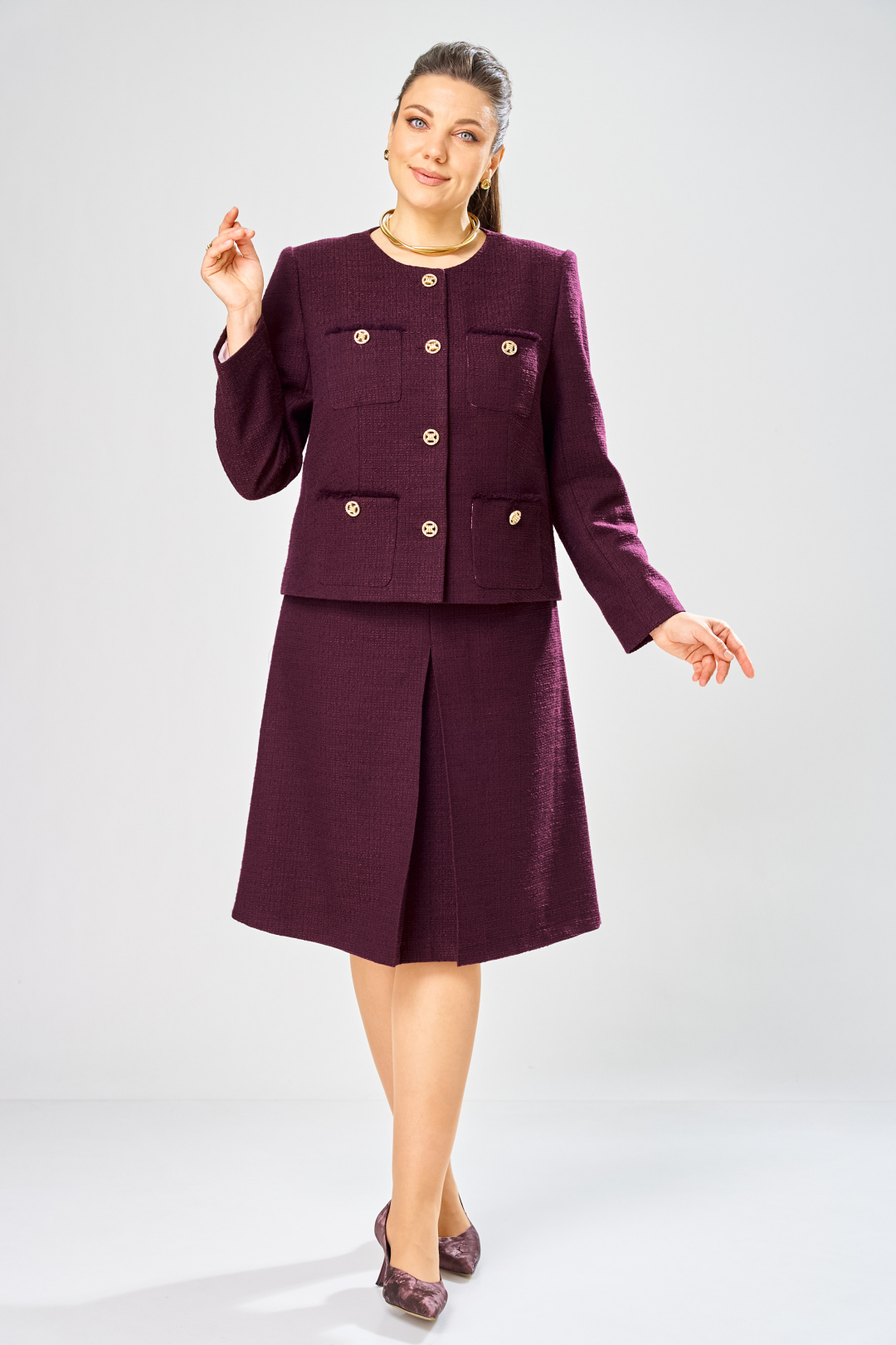 Костюм BonnaImage 1029/3 фиолетовый - фото 2
