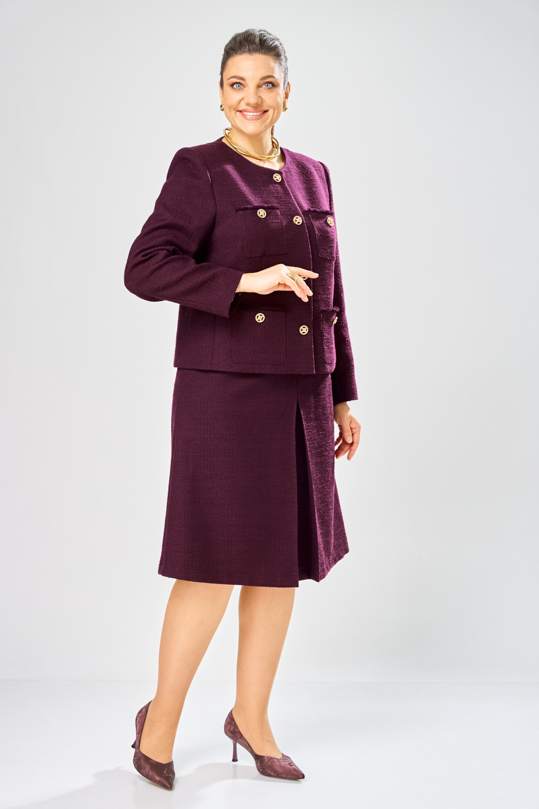 Костюм BonnaImage 1029/3 фиолетовый - фото 3