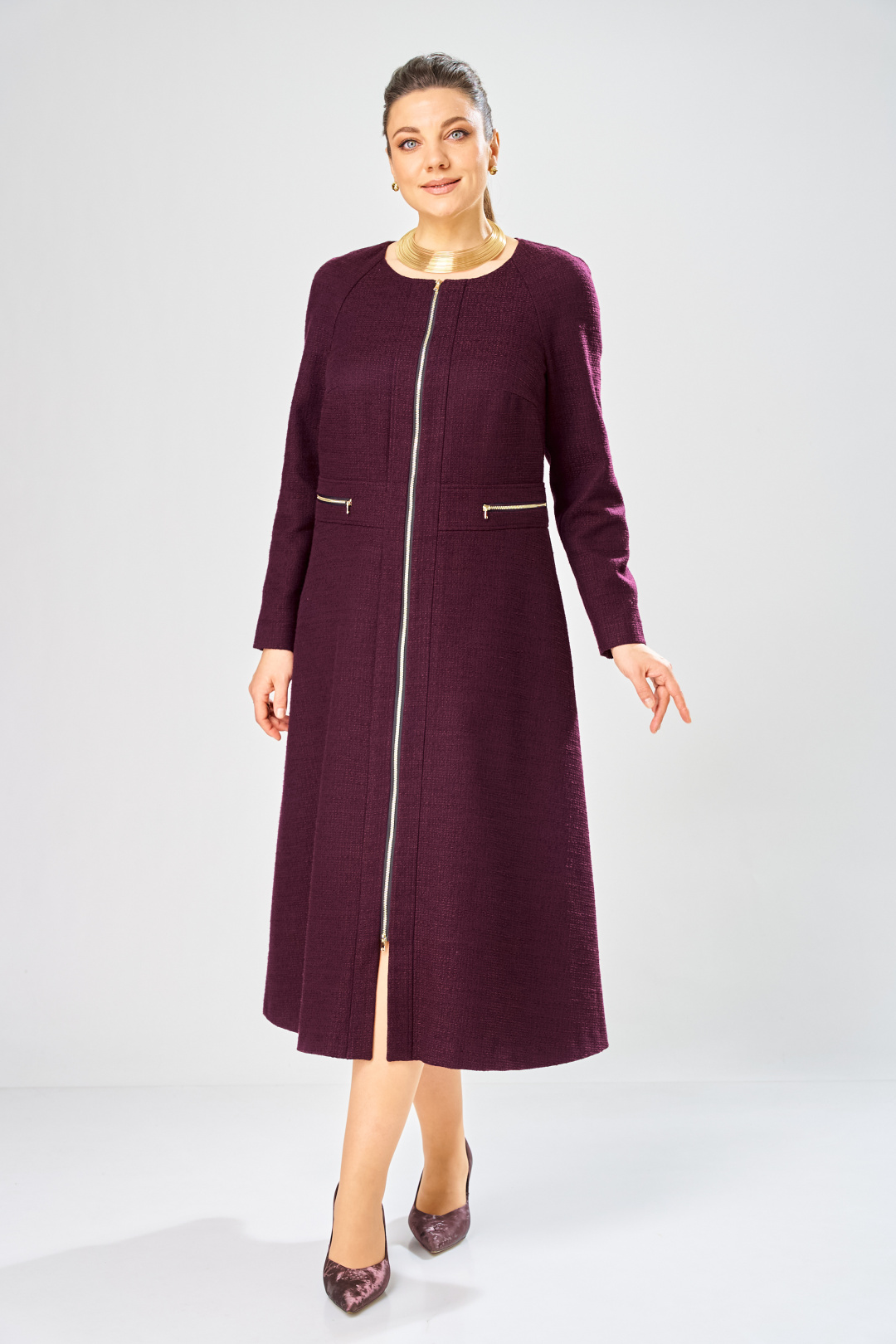 Платье BonnaImage 1036/1 фиолетовый - фото 1