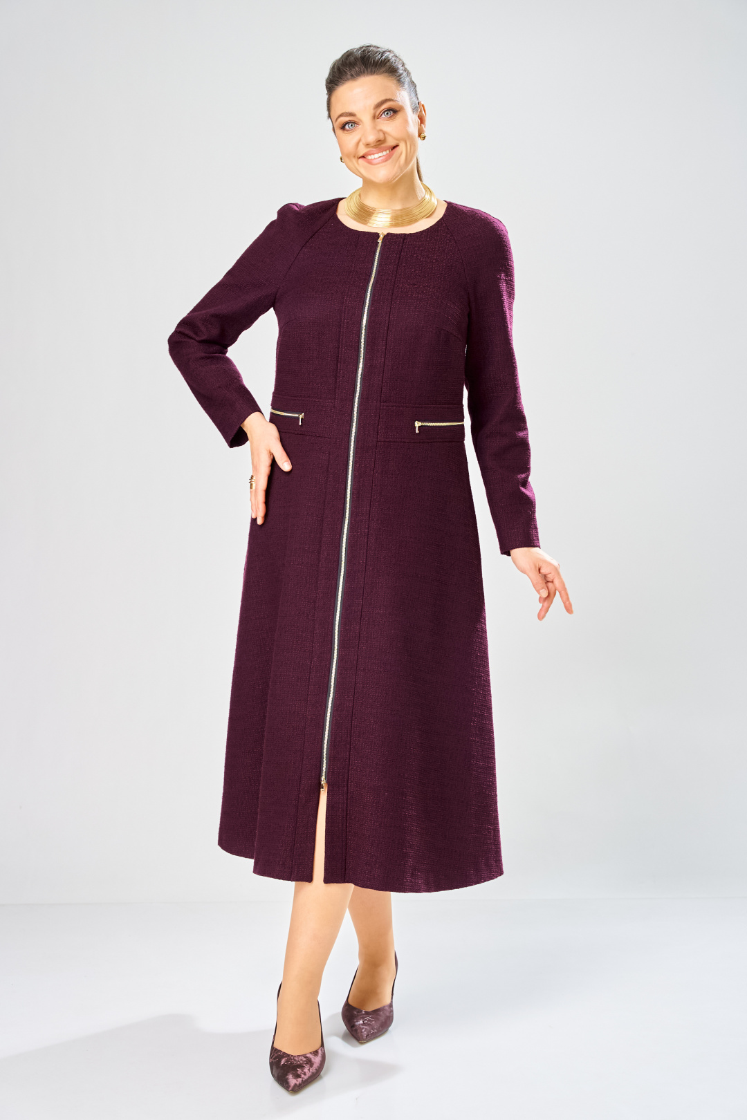 Платье BonnaImage 1036/1 фиолетовый - фото 2