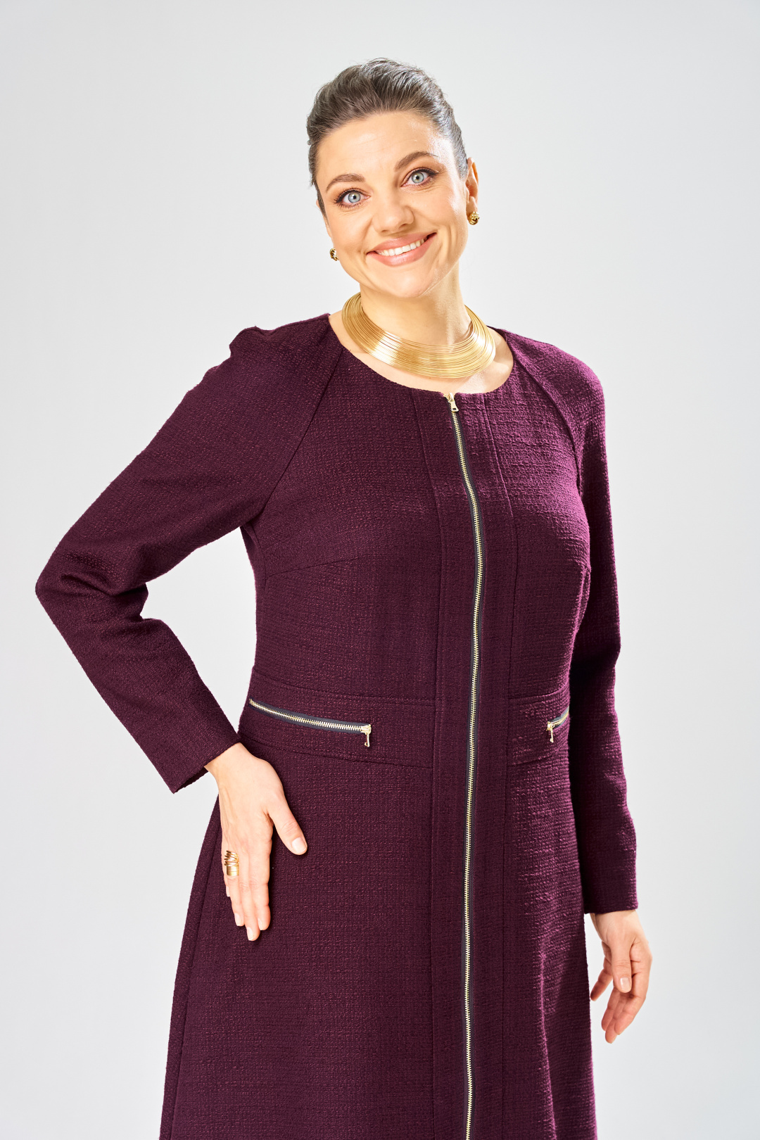 Платье BonnaImage 1036/1 фиолетовый - фото 4