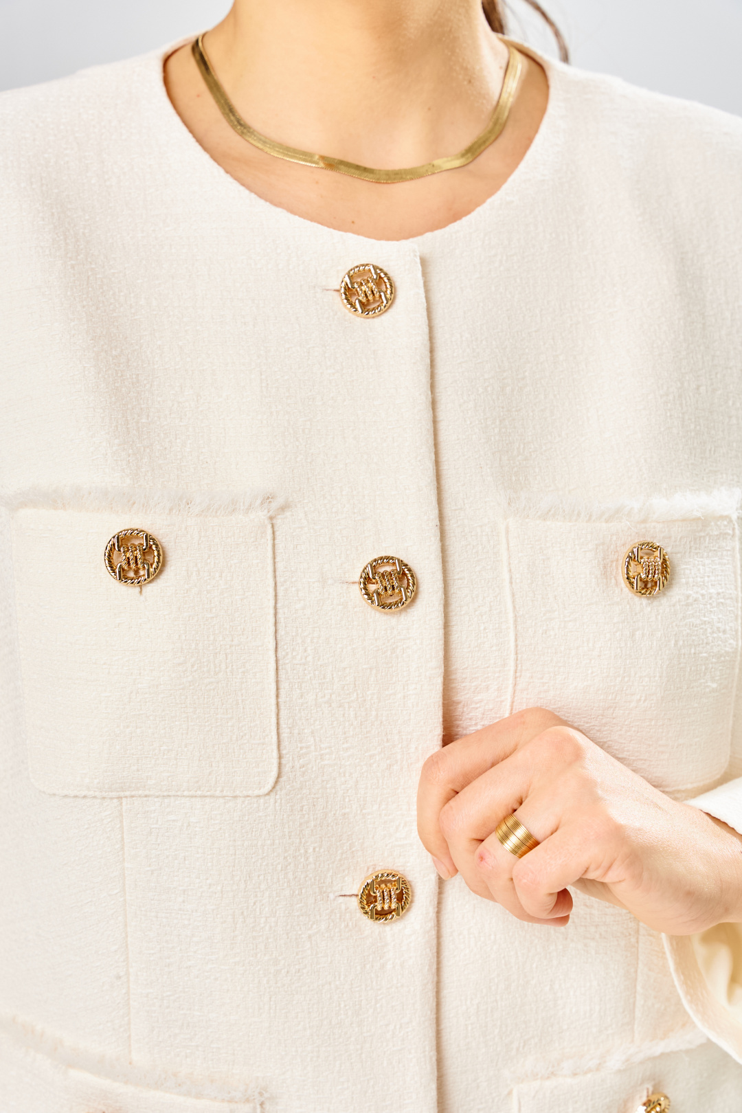 Жакет BonnaImage 1039/1 молочный - фото 3