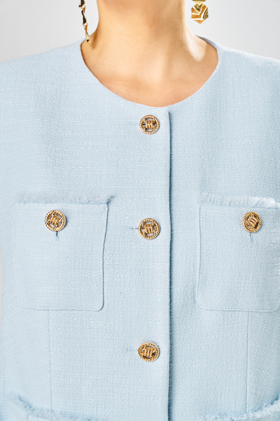 Жакет BonnaImage 1039/2 голубой - фото 5