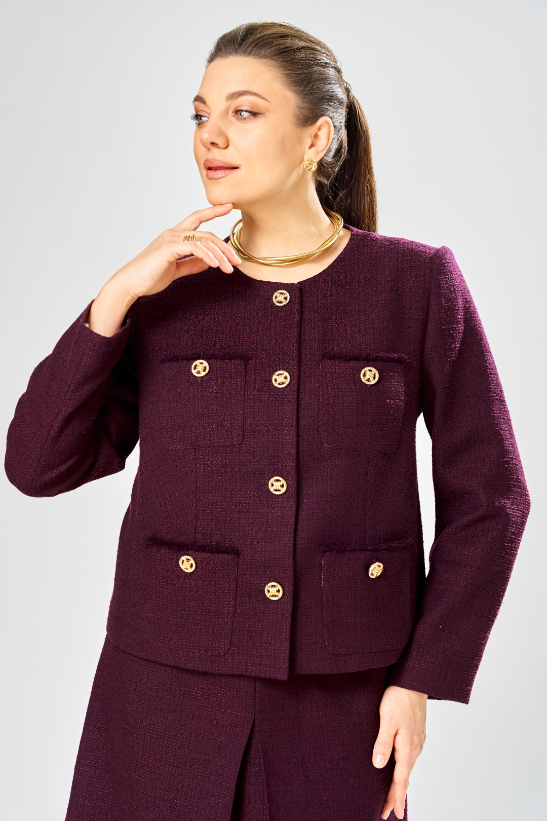 Жакет BonnaImage 1039/3 фиолетовый - фото 1