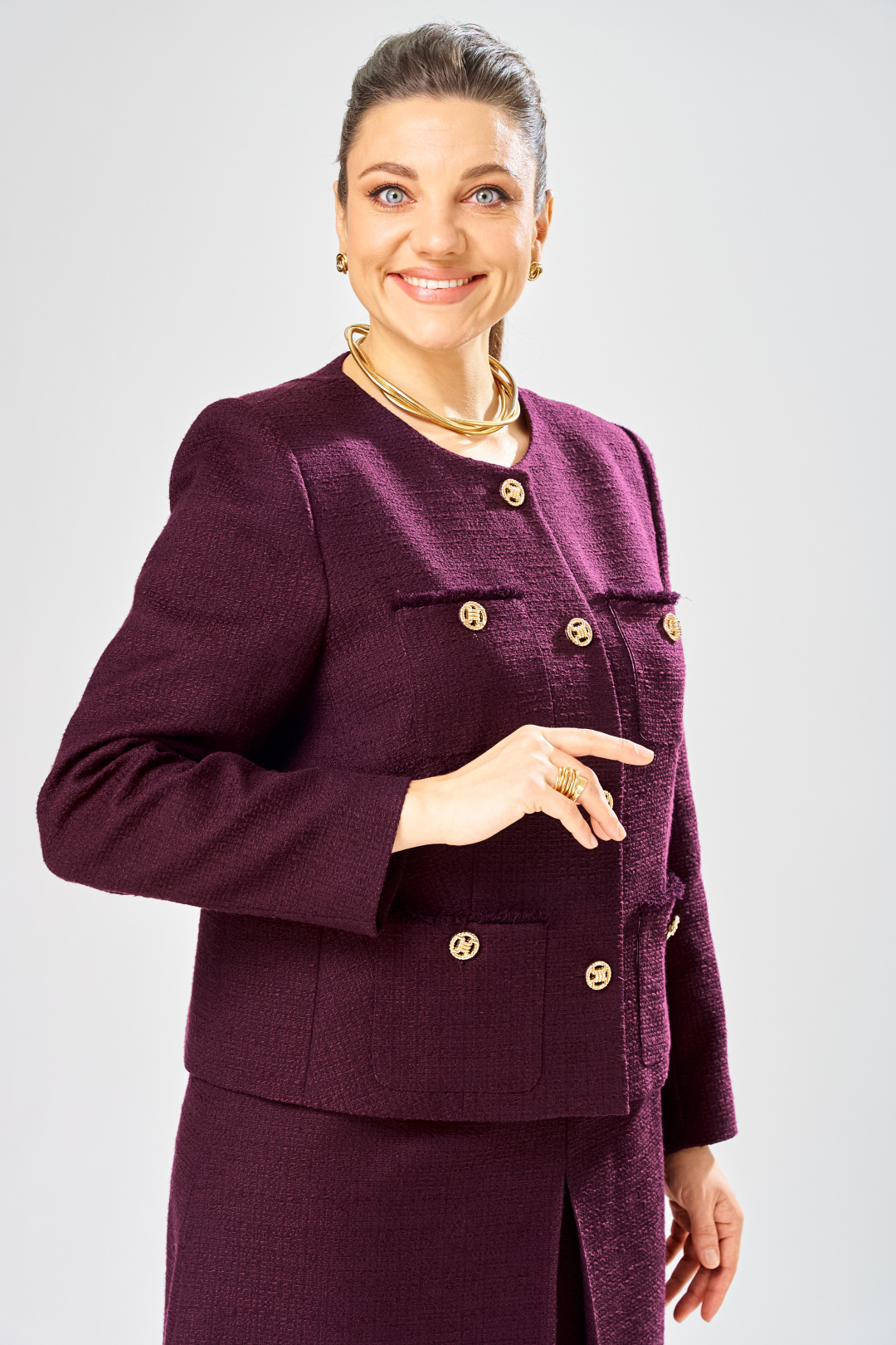 Жакет BonnaImage 1039/3 фиолетовый - фото 2