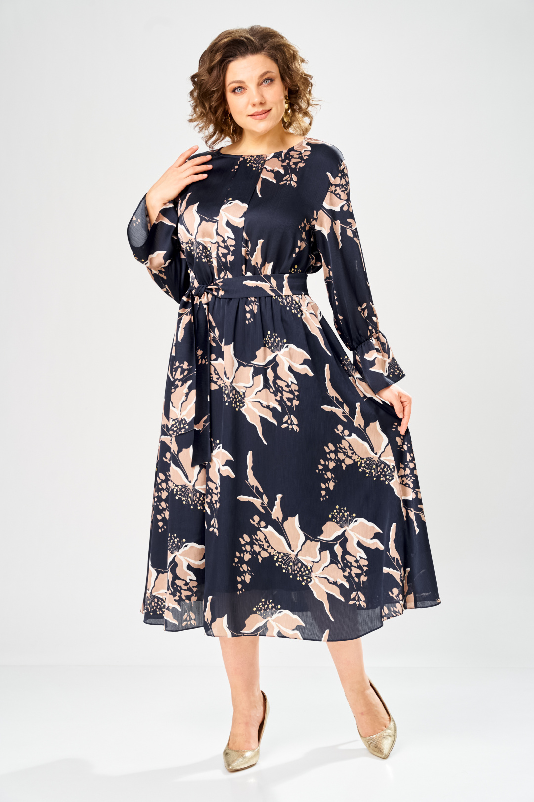 Платье BonnaImage 1043/1 синий - фото 2