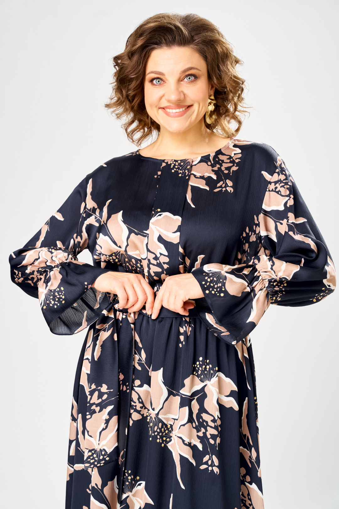 Платье BonnaImage 1043/1 синий - фото 4