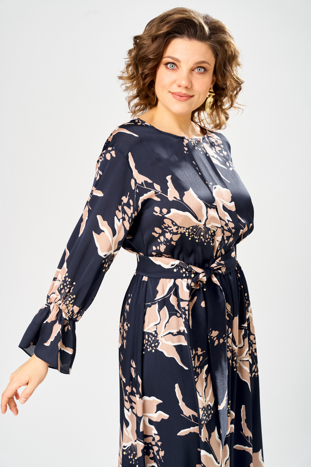 Платье BonnaImage 1043/1 синий - фото 5