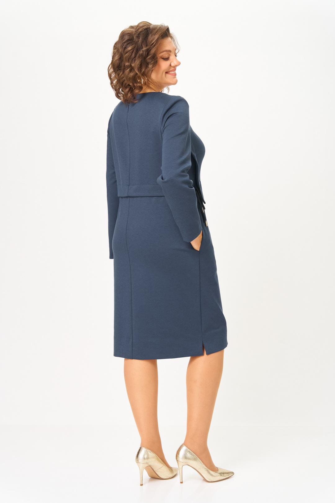 Платье BonnaImage 622/10 синий - фото 3