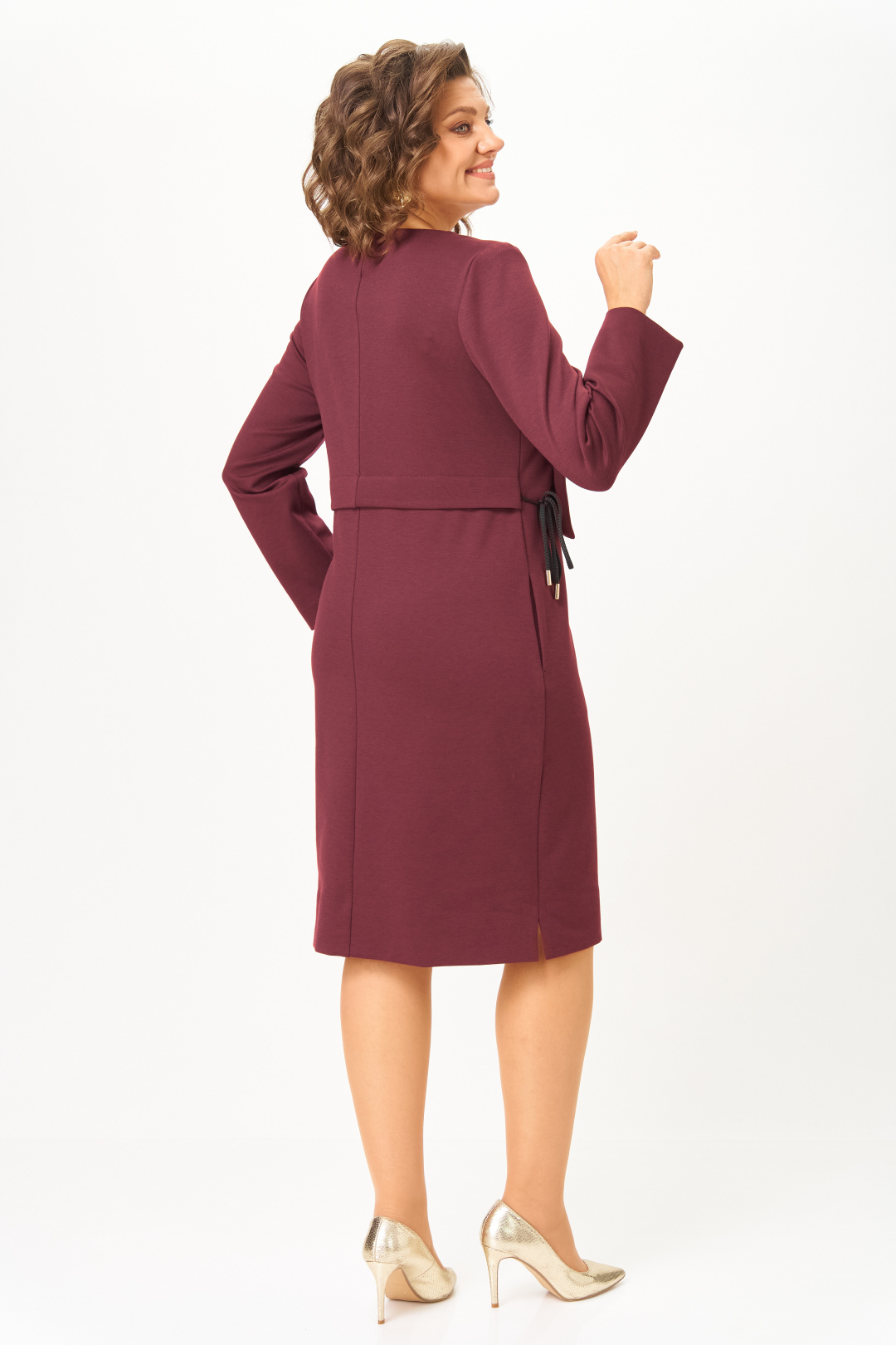 Платье BonnaImage 622/11 бордовый - фото 3