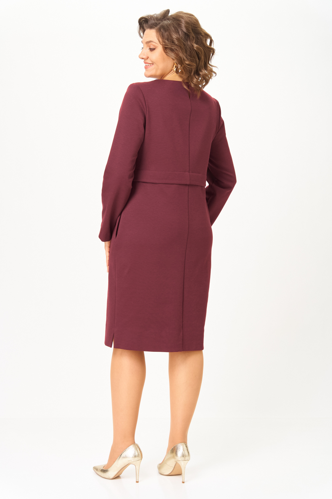 Платье BonnaImage 622/11 бордовый - фото 4