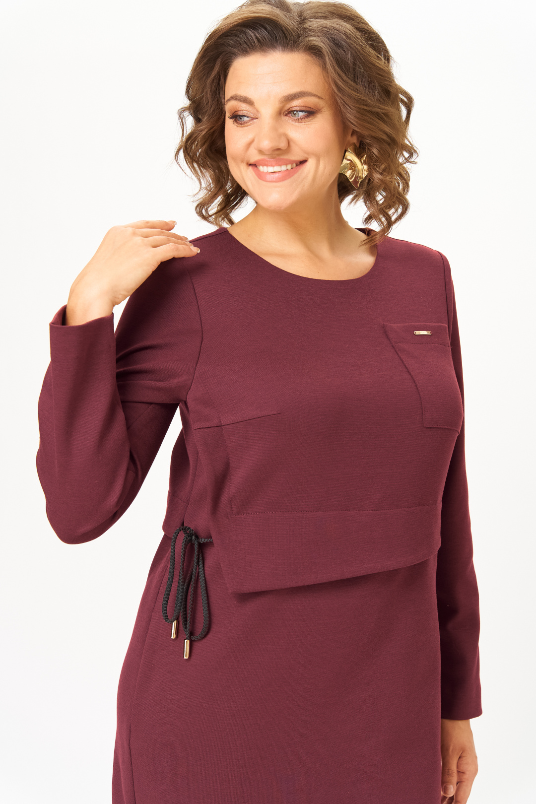 Платье BonnaImage 622/11 бордовый - фото 6