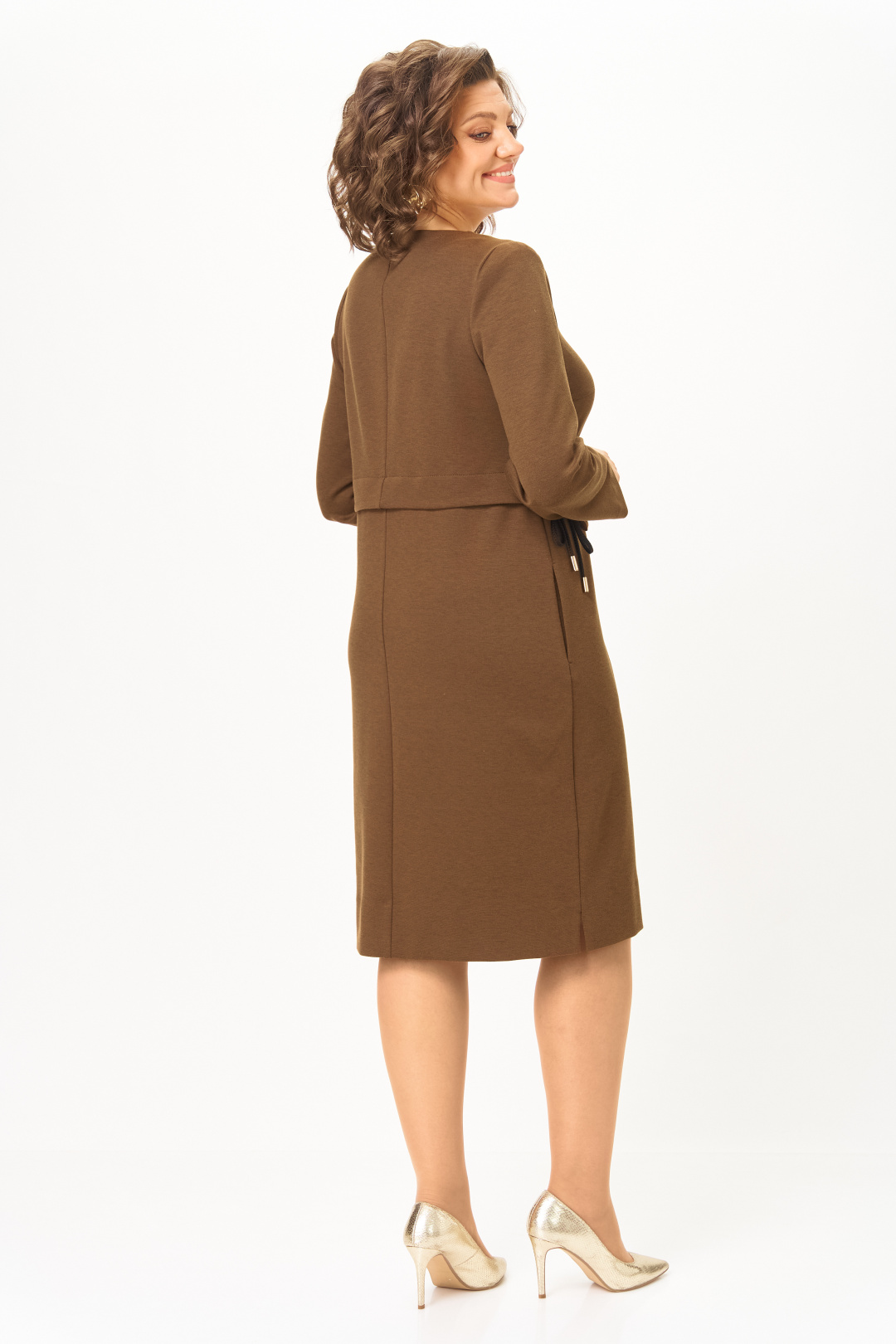 Платье BonnaImage 622/12 горчичный - фото 3