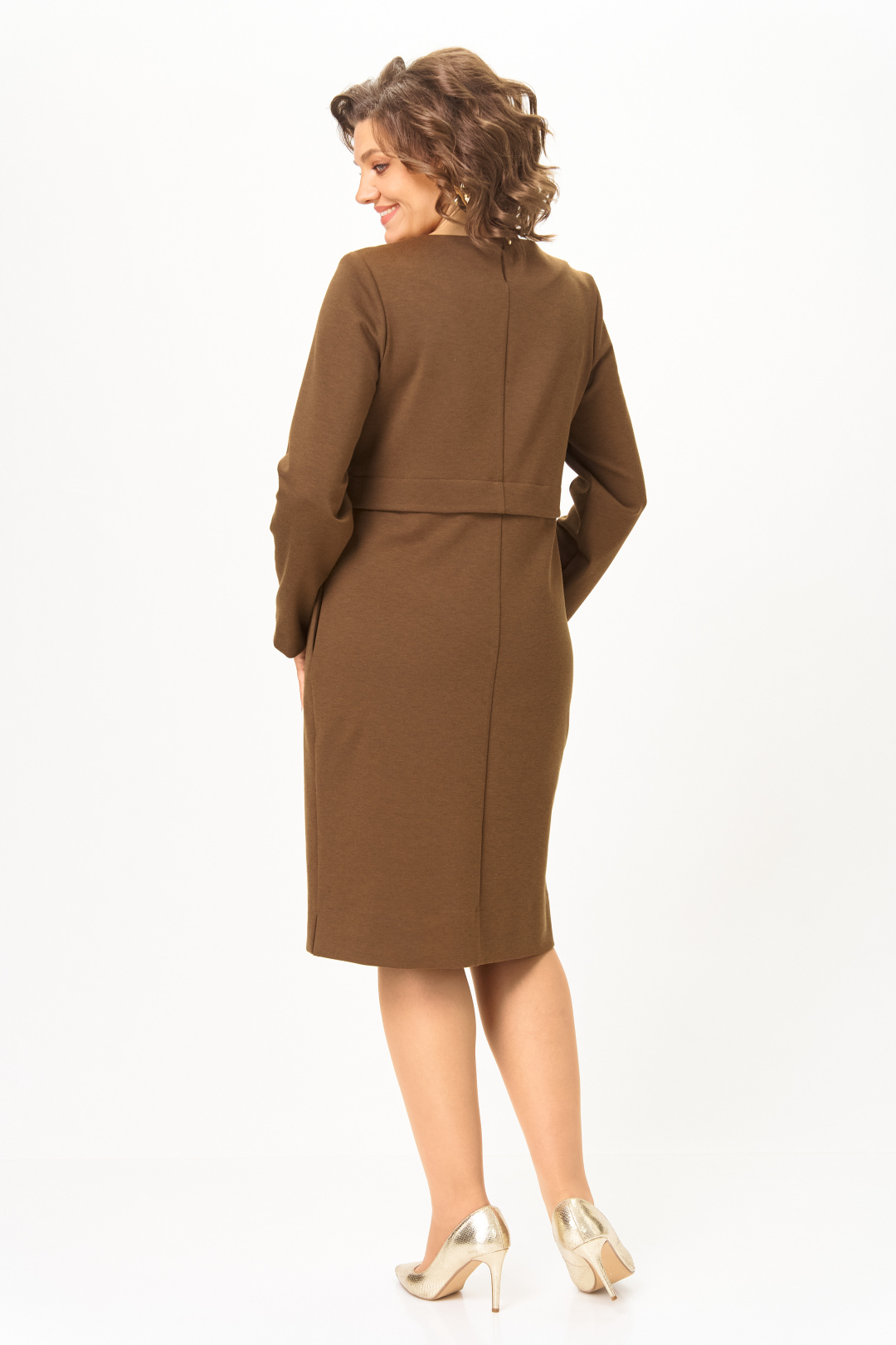 Платье BonnaImage 622/12 горчичный - фото 4